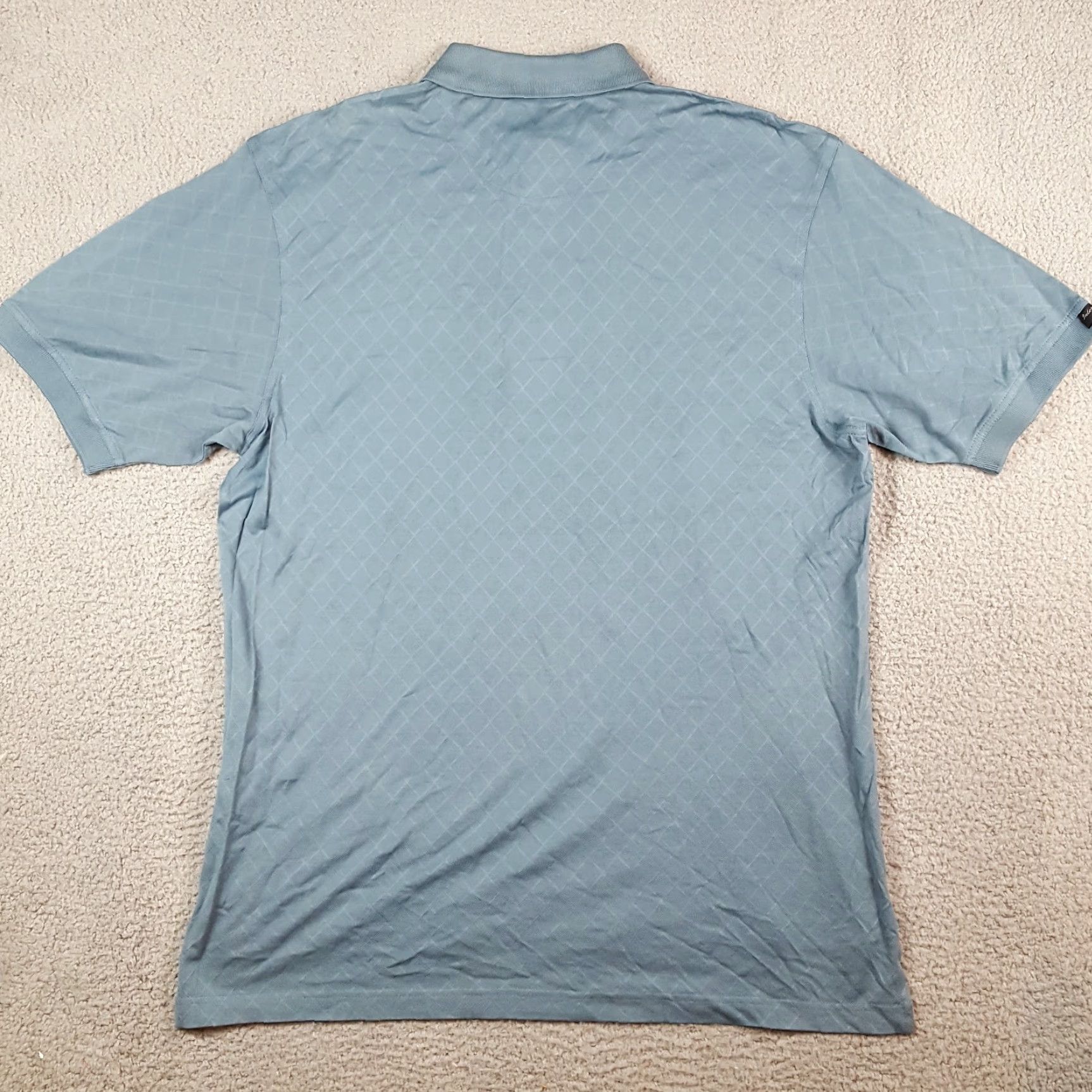 Izod VINTAGE IZOD Polo Shirt Men’s Golf Collared Button-Front Short Sleeve Blue Argyle Diamond Size L / 90s Preppy Grunge Surf Beach Classic Style Size US L / EU 52-54 / 3 - 6 Thumbnail