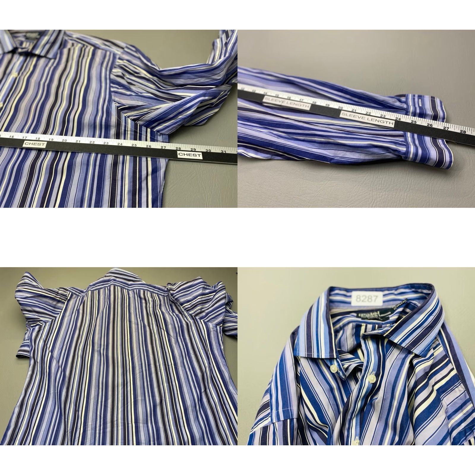 Polo Ralph Lauren Polo Ralph Lauren Shirt Mens XL Blue White Stripe Classic Fit Button Up Size US XL / EU 56 / 4 - 8 Thumbnail