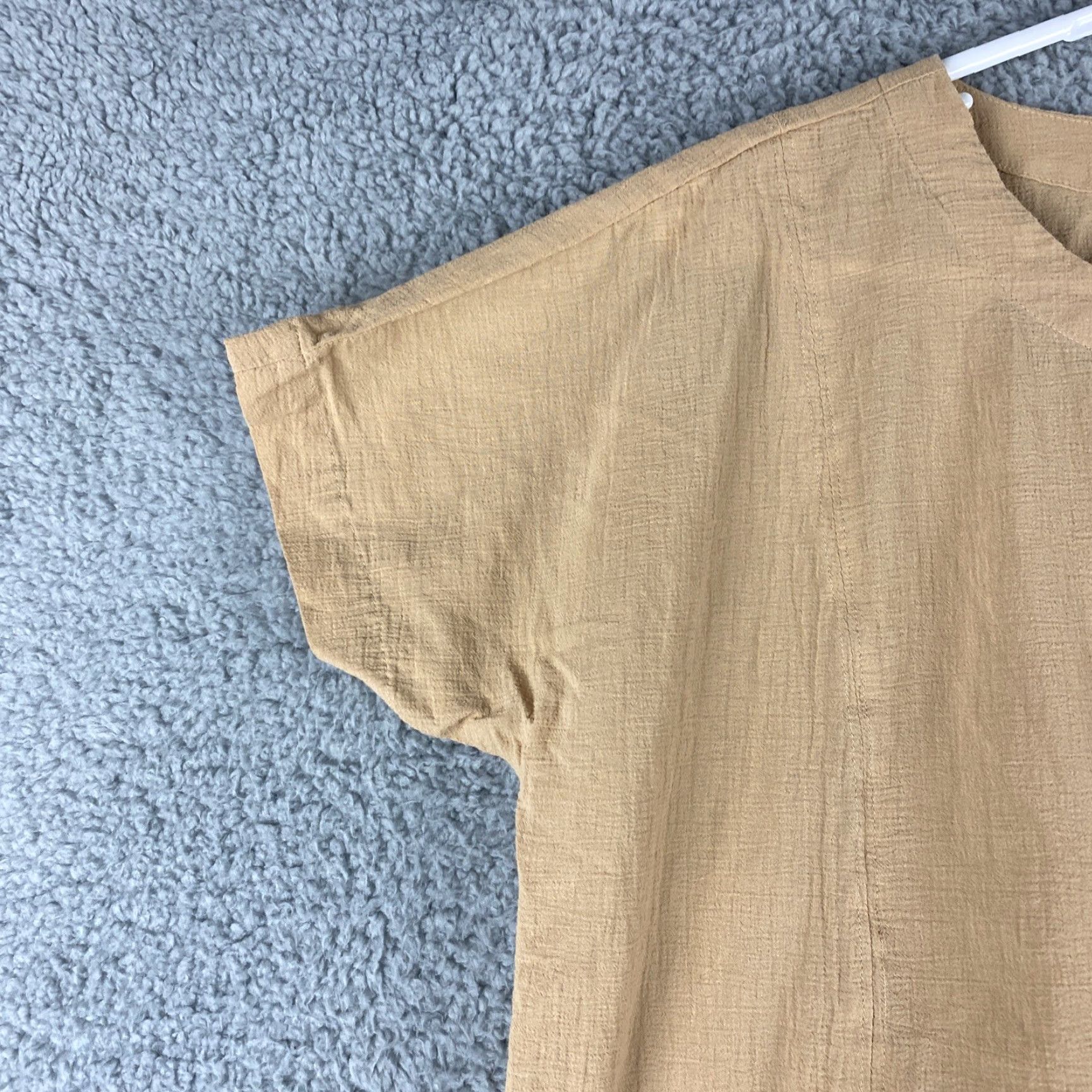 Madewell Madewell Women's Brown Short Sleeve Shirt Top Pullover XXS Blouse / 39-5 Size XXS / US 00 / IT 34 - 2 Thumbnail