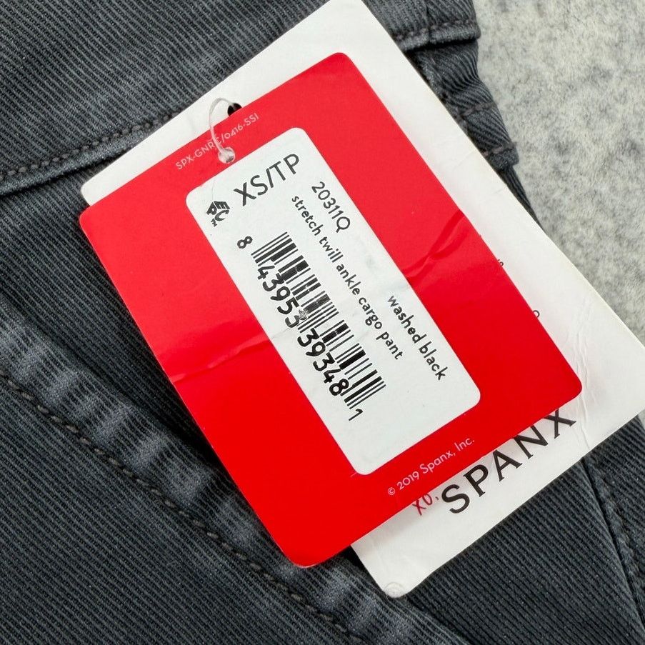 Spanx NWT SPANX Stretch Twill Washed Ankle Cargo Pants Petite XS Size 23" - 2 Thumbnail