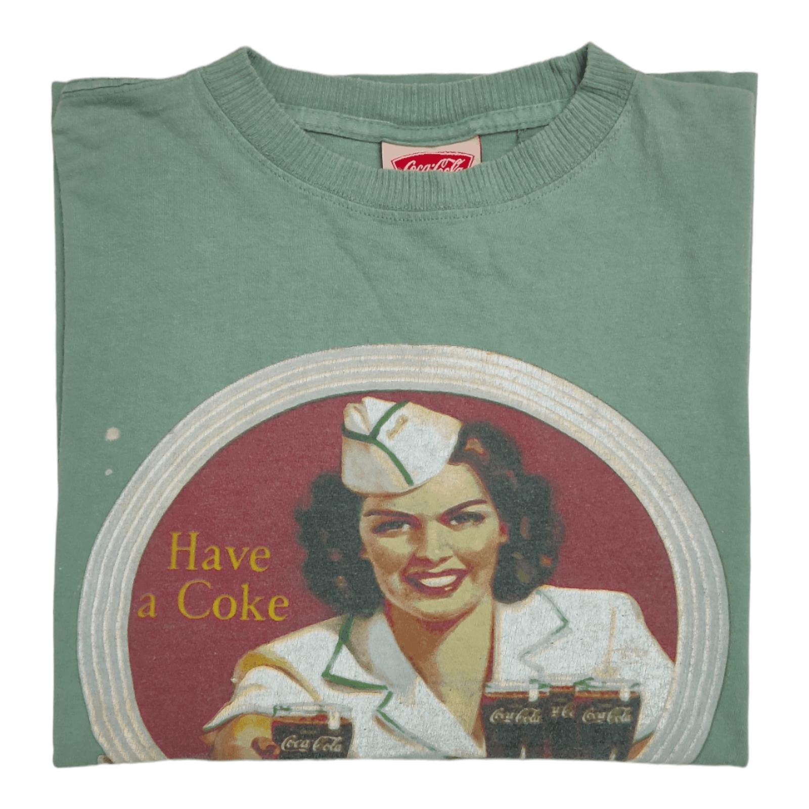 Coca Cola 1993 COCA COLA HAVE A COKE 50's AD PROMO Boxy TEE Size US L / EU 52-54 / 3 - 11 Thumbnail