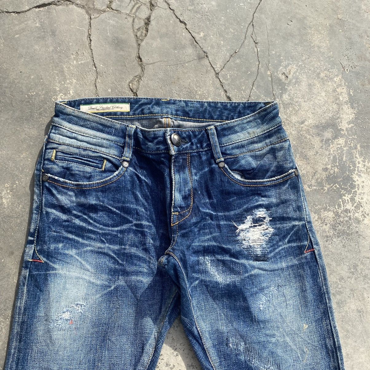 14th Addiction DOUBLE STANDARD Distressed Repaired UNDERCOVER Jeans Size US 27 - 2 Thumbnail
