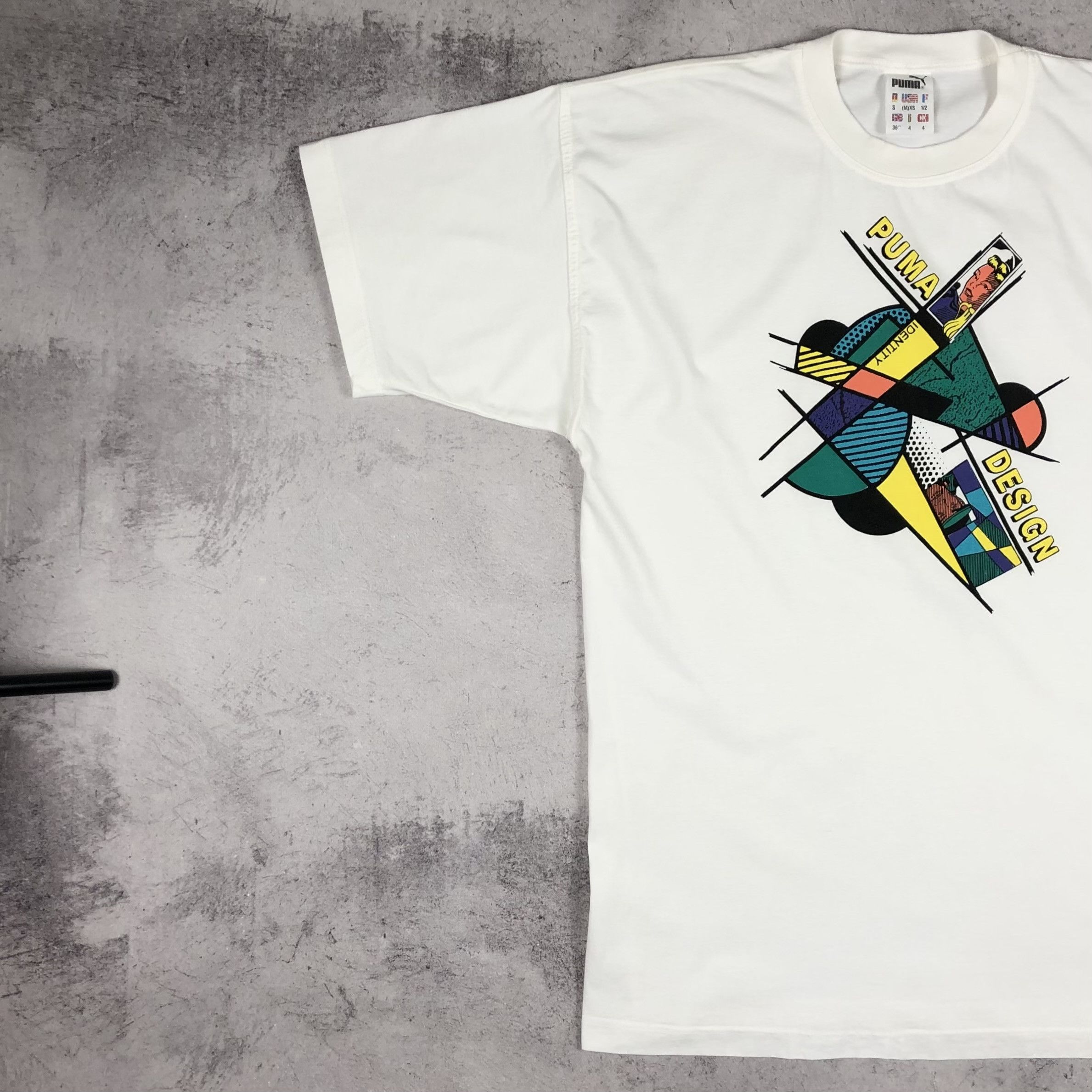 Puma Vintage 90s Puma Identity Design Abstract Art Tee Size US L / EU 52-54 / 3 - 9 Thumbnail