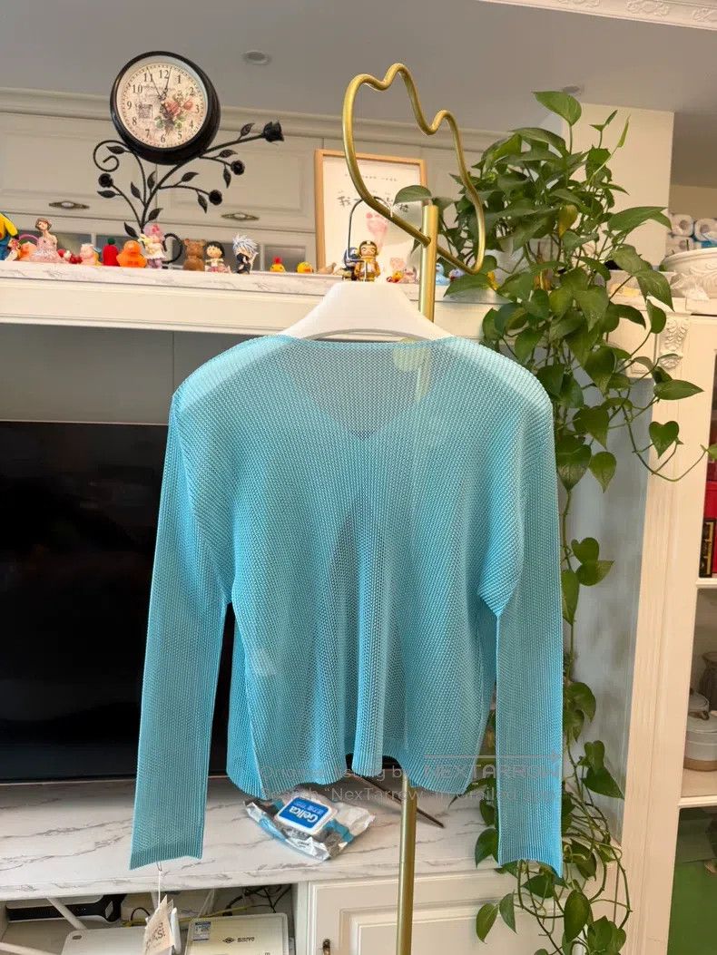 Issey Miyake Issey Miyake Blue Tatami-Style Cardigan Coat Size L / US 10 / IT 46 - 5 Thumbnail