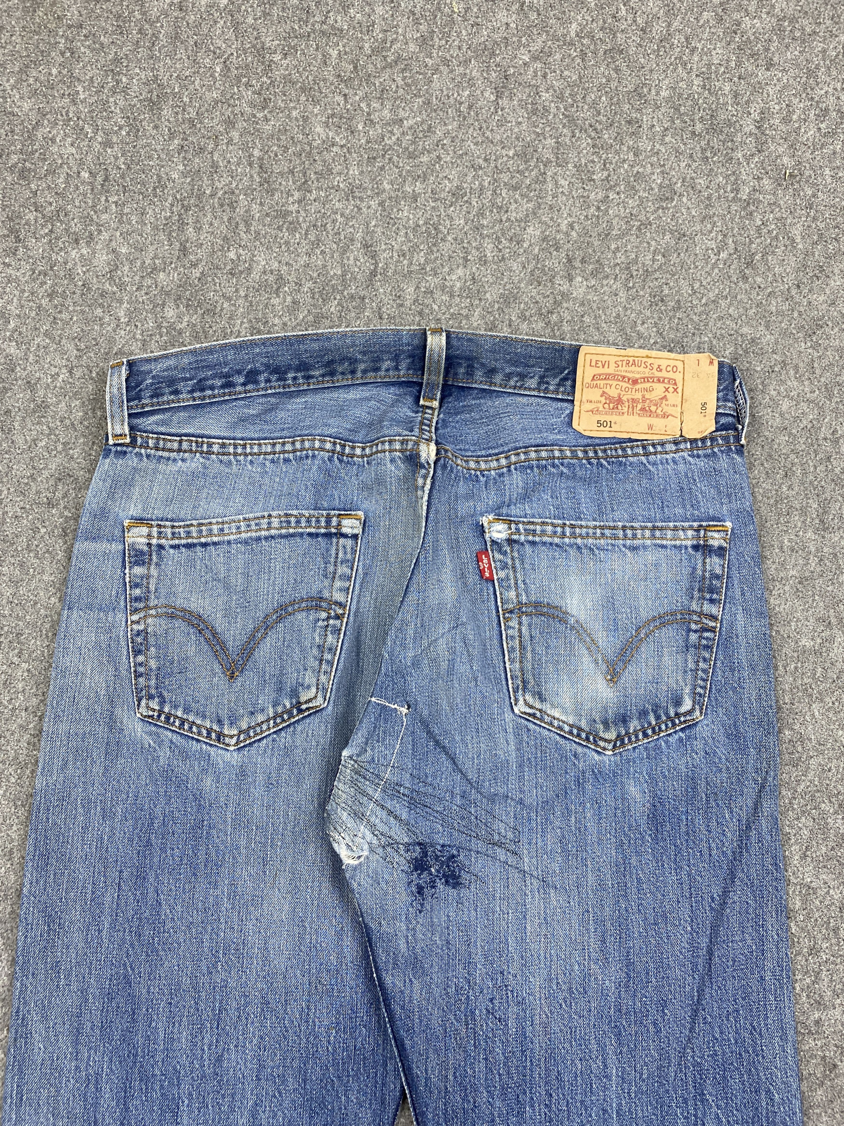 Levi's Vintage Dirty Distressed levis 501 Jeans DP2832 Size US 33 - 4 Thumbnail