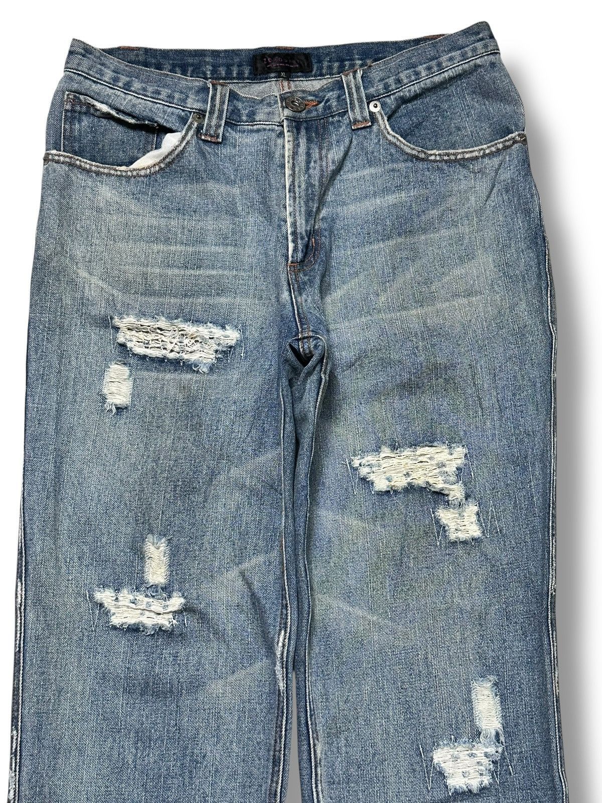 Japanese Brand Japan Jeans Distressed Straight Loose Style With Faded Wash Size US 32 / EU 48 - 3 Thumbnail