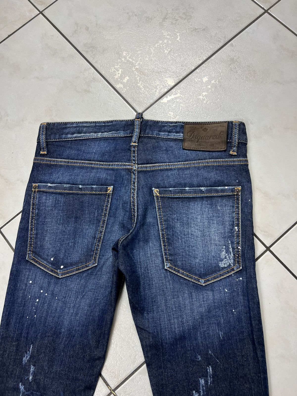 Dsquared2 Dsquared2 classic distressed painted slim denim jeans pants Size US 30 / EU 46 - 11 Thumbnail