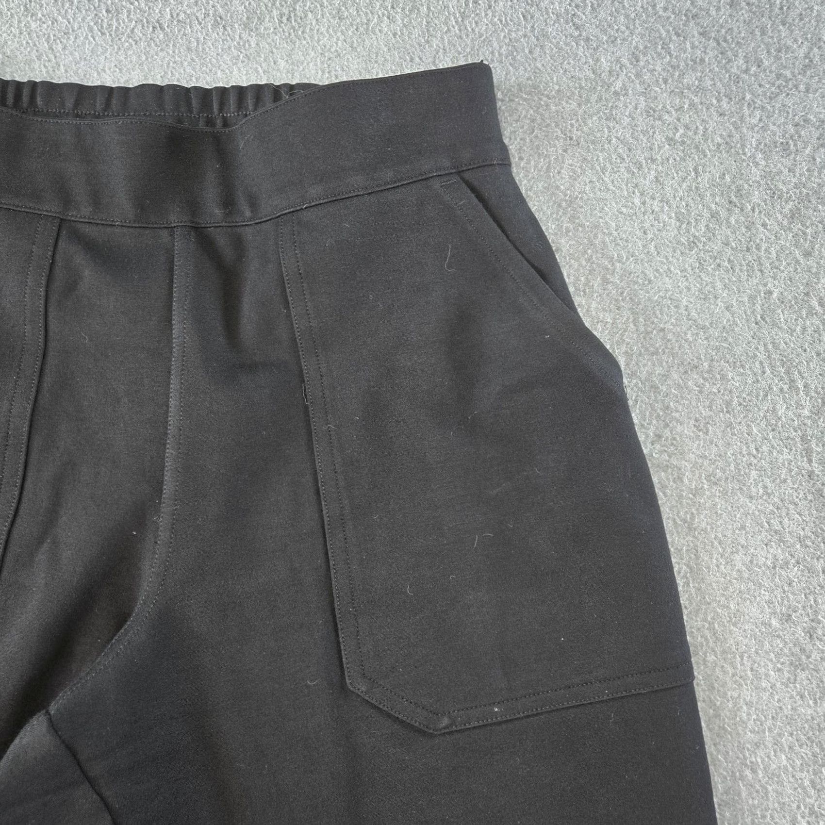 Spanx Spanx Pants Womens S Black Jogger Knit Pockets Elastic Waist Cuffed Pull On Size 28" / US 6 / IT 42 - 3 Thumbnail