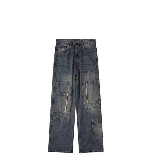 VIBE Vintage multi-pocket washed distressed baggy jeans Size US 30 / EU 46 - 7 Thumbnail