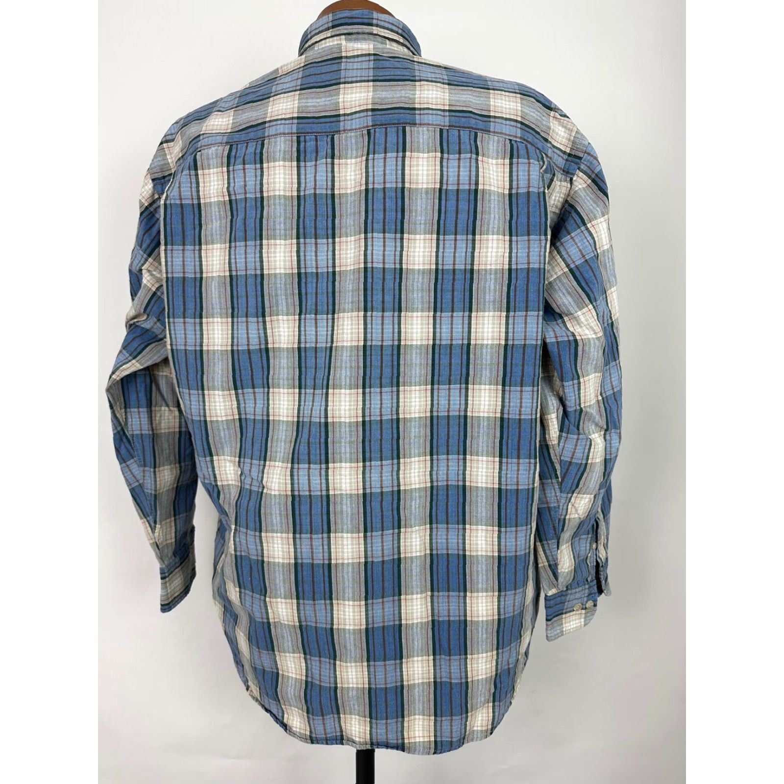 Dockers VINTAGE Dockers Shirt Men M Oversized Plaid Blue 90s Cotton Button-Up Casual Business Travel Headline: 90s/Preppy Theme, Mens Size US M / EU 48-50 / 2 - 7 Thumbnail