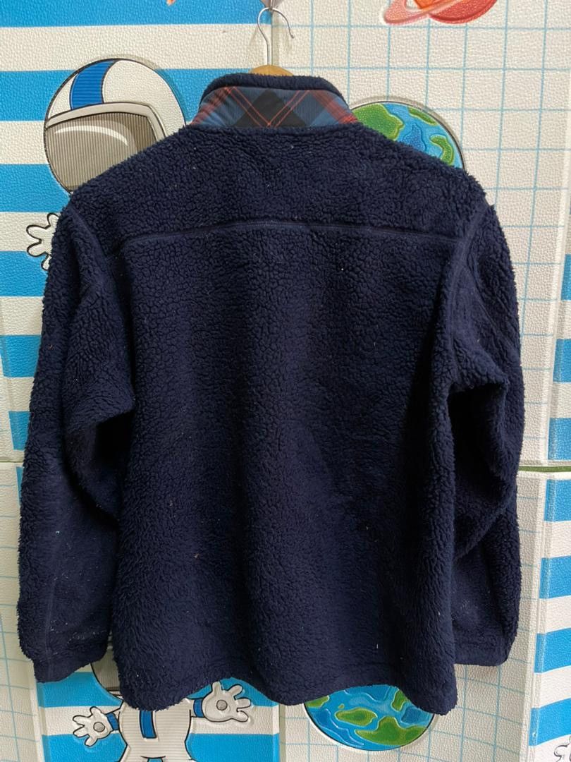 JW Anderson JW Anderson X Uniqlo Plaid Pocket Fleece Jacket Navy Blue Size US S / EU 44-46 / 1 - 3 Thumbnail
