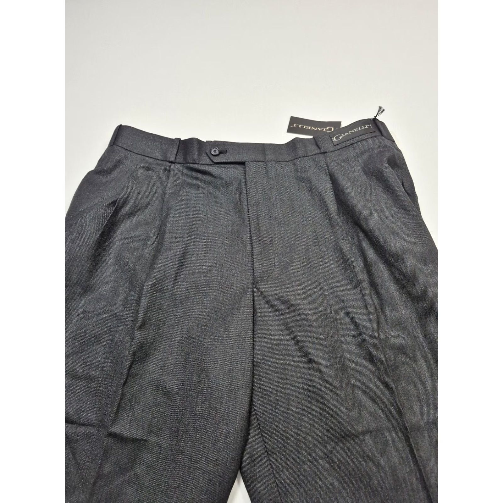 Vintage Gianelli Atlantic Dress Pants Mens 38x36 Gray Wool Pleated Classic Fit NWT Size US 38 / EU 54 - 2 Thumbnail