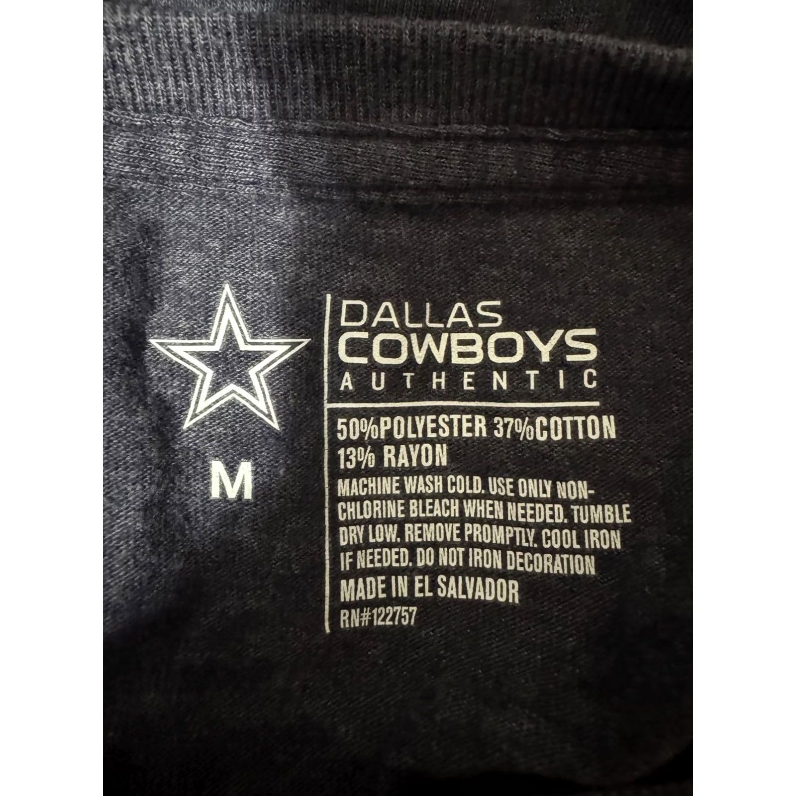 Vintage Dallas Cowboys Football Men's T-Shirt Medium Blue Crew Neck Graphic Print Shirt Men M Size US M / EU 48-50 / 2 - 3 Thumbnail