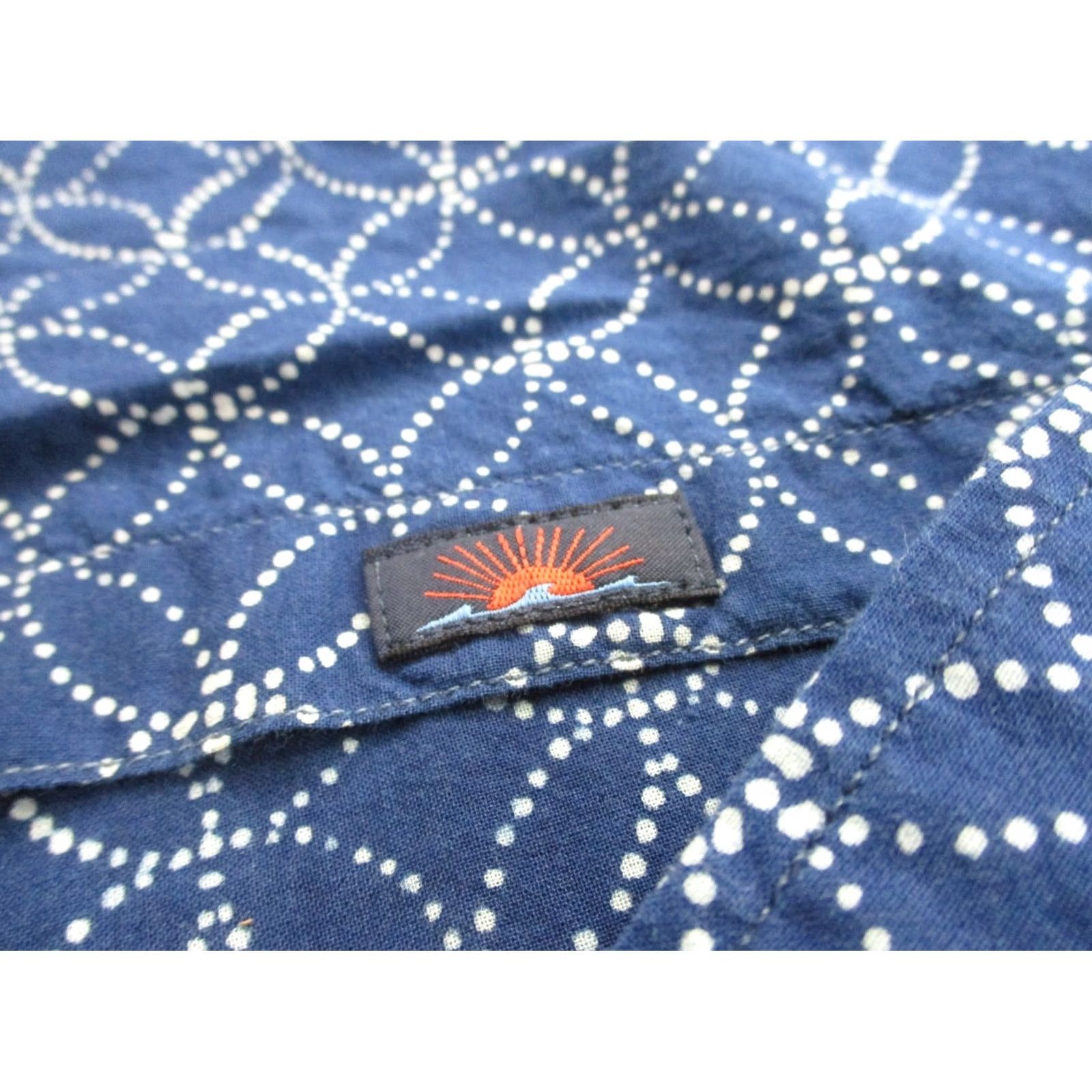 Faherty Faherty Shirt Mens M Button-Up Blue Geometric Lightweight Cotton Short Sleeve Collared Beach Vacation Outdoor Casual Mens Size US M / EU 48-50 / 2 - 6 Thumbnail