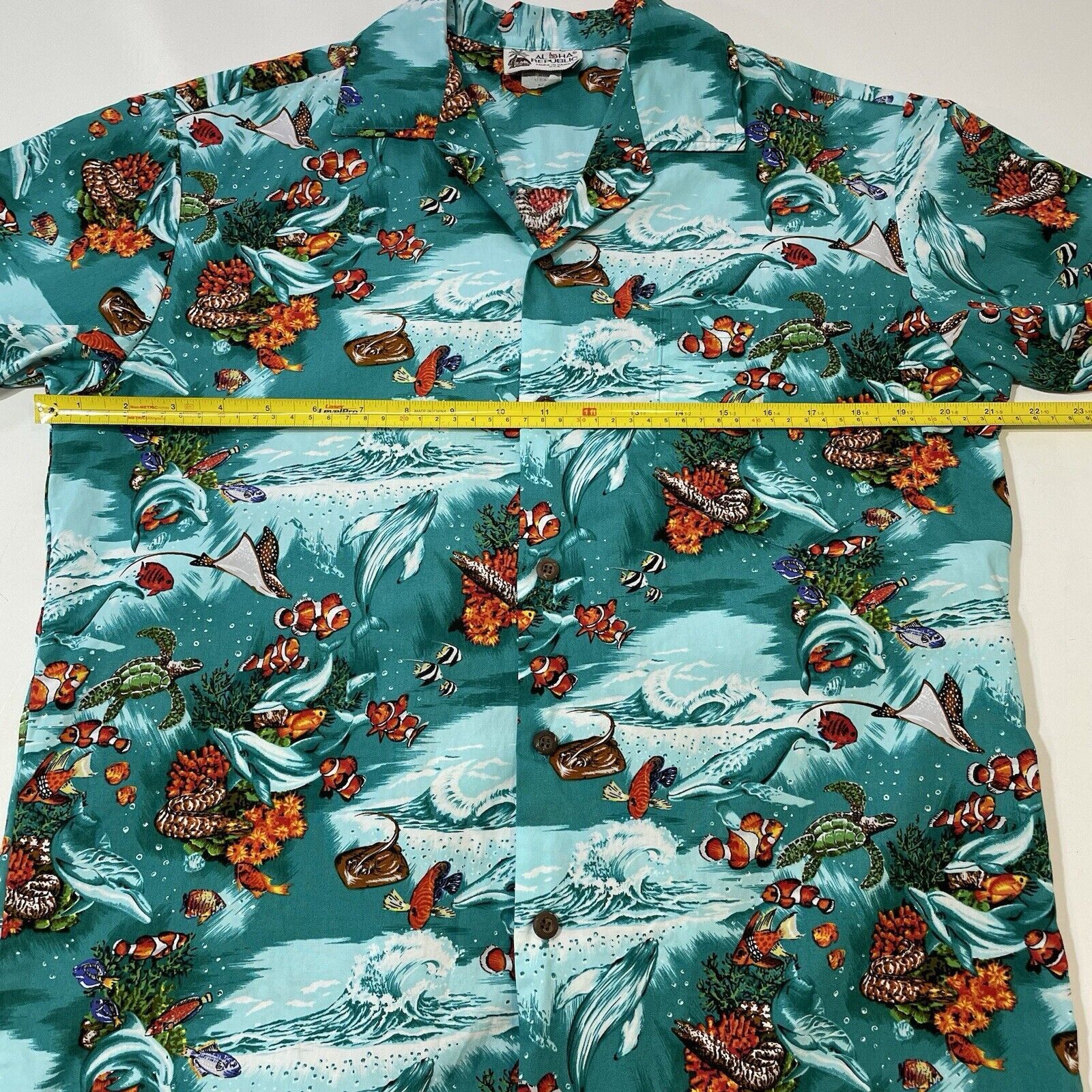 Other Aloha Republic Men’s Hawaiian Shirt Tropical Reef Clownfish Size US M / EU 48-50 / 2 - 5 Thumbnail