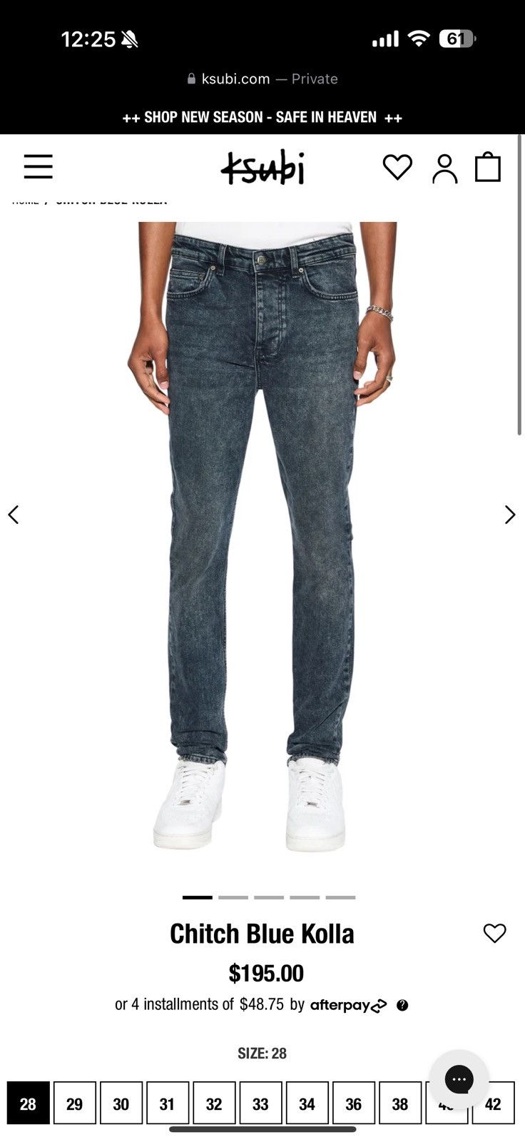 Ksubi Chitch Denim Size US 34 / EU 50 - 2 Thumbnail