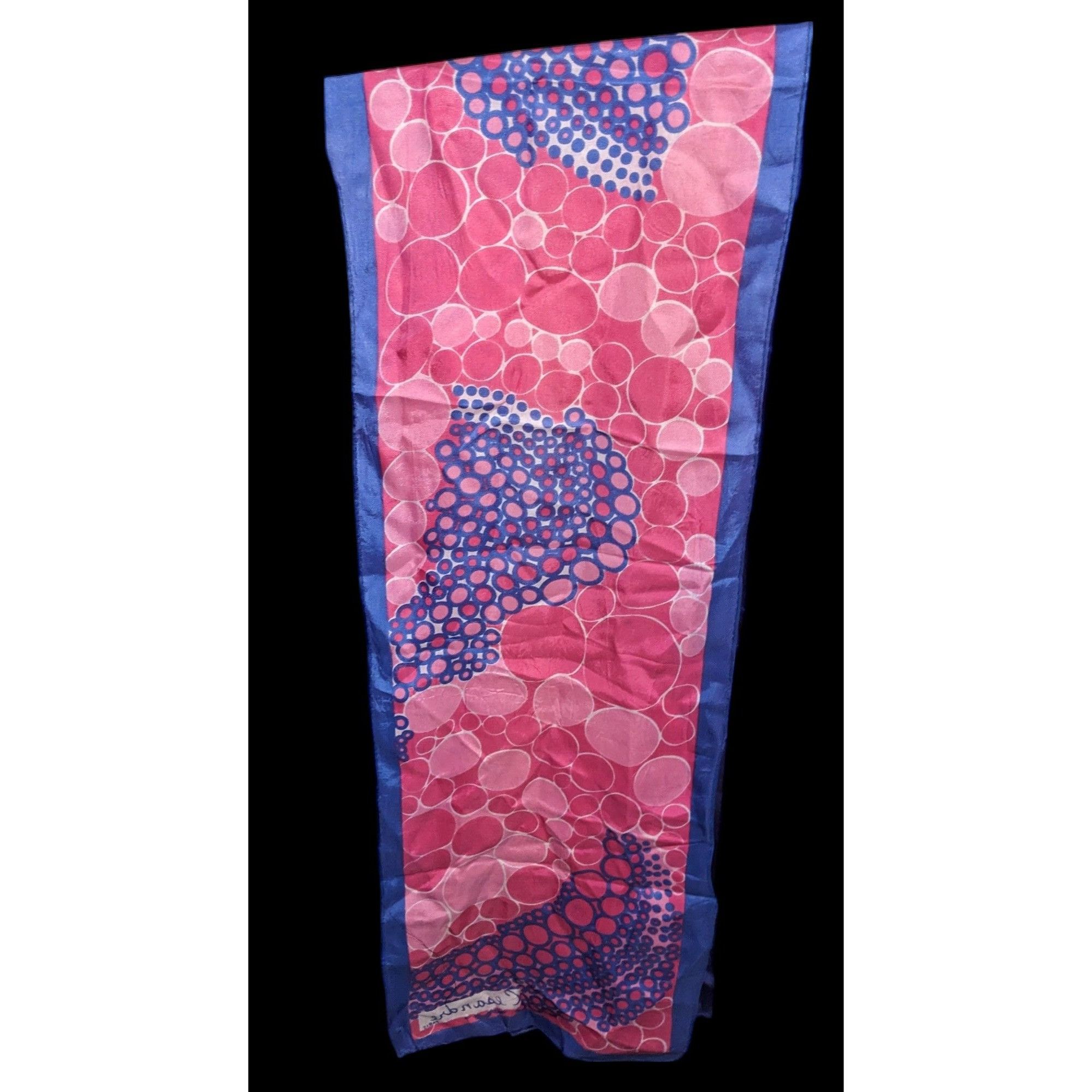 Other Vintage Cesandre Paris Pink And Purple Abstract Bubble Scarf Size ONE SIZE - 2 Thumbnail