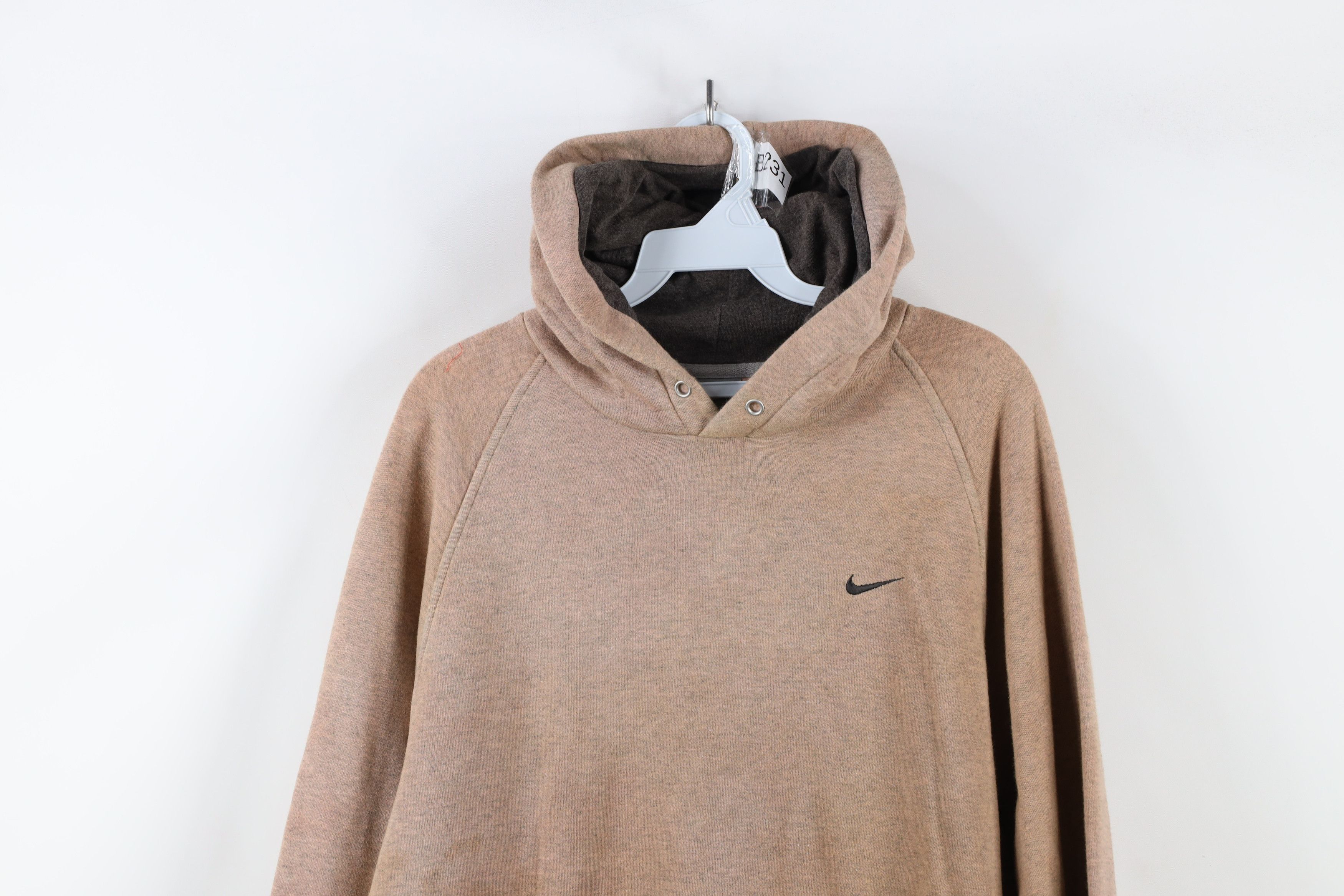 Nike × Vintage Vintage Nike Scott Swoosh Hoodie Sweatshirt Heather Brown Size US M / EU 48-50 / 2 - 2 Thumbnail