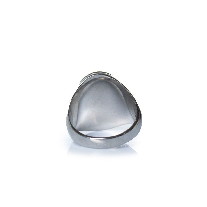 Alexander McQueen Alexander McQueen, Coat of arms ring in silvery Size ONE SIZE - 4 Thumbnail