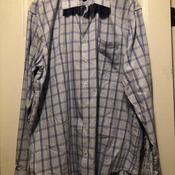 Neiman Marcus Neiman Marcus men's blue cotton casual shirt size: XXL Size US XXL / EU 58 / 5 - 2 Thumbnail