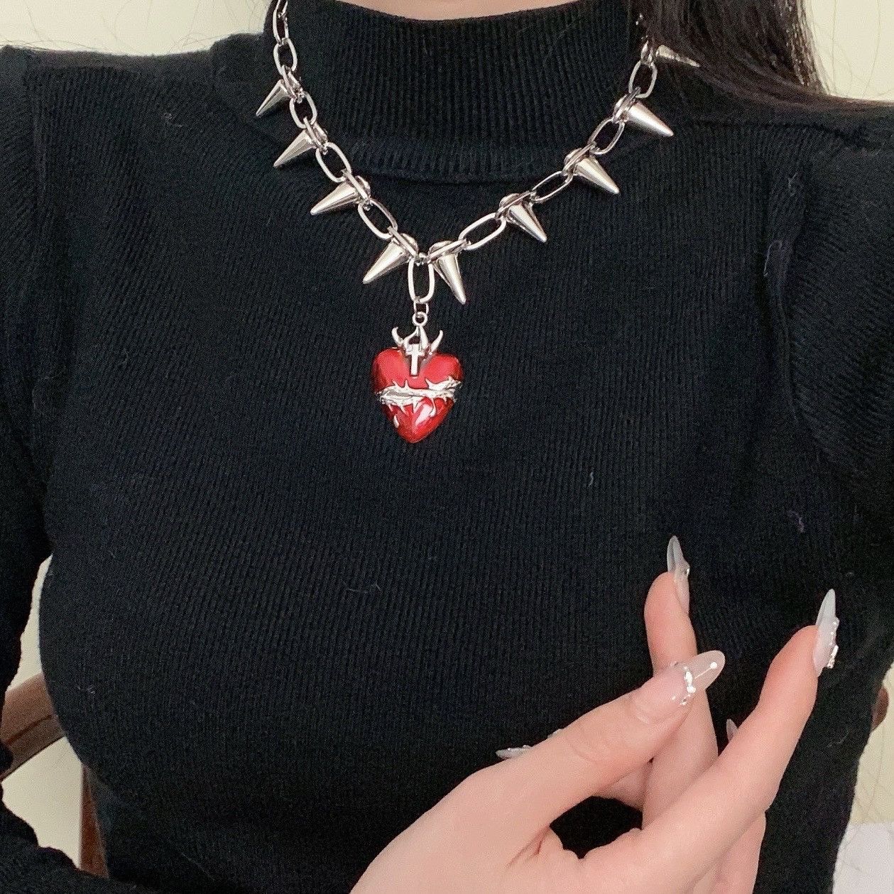 Other Thorny Heart Matchless STEAL! Y2K Chains Necklace Chain Size ONE SIZE - 6 Thumbnail