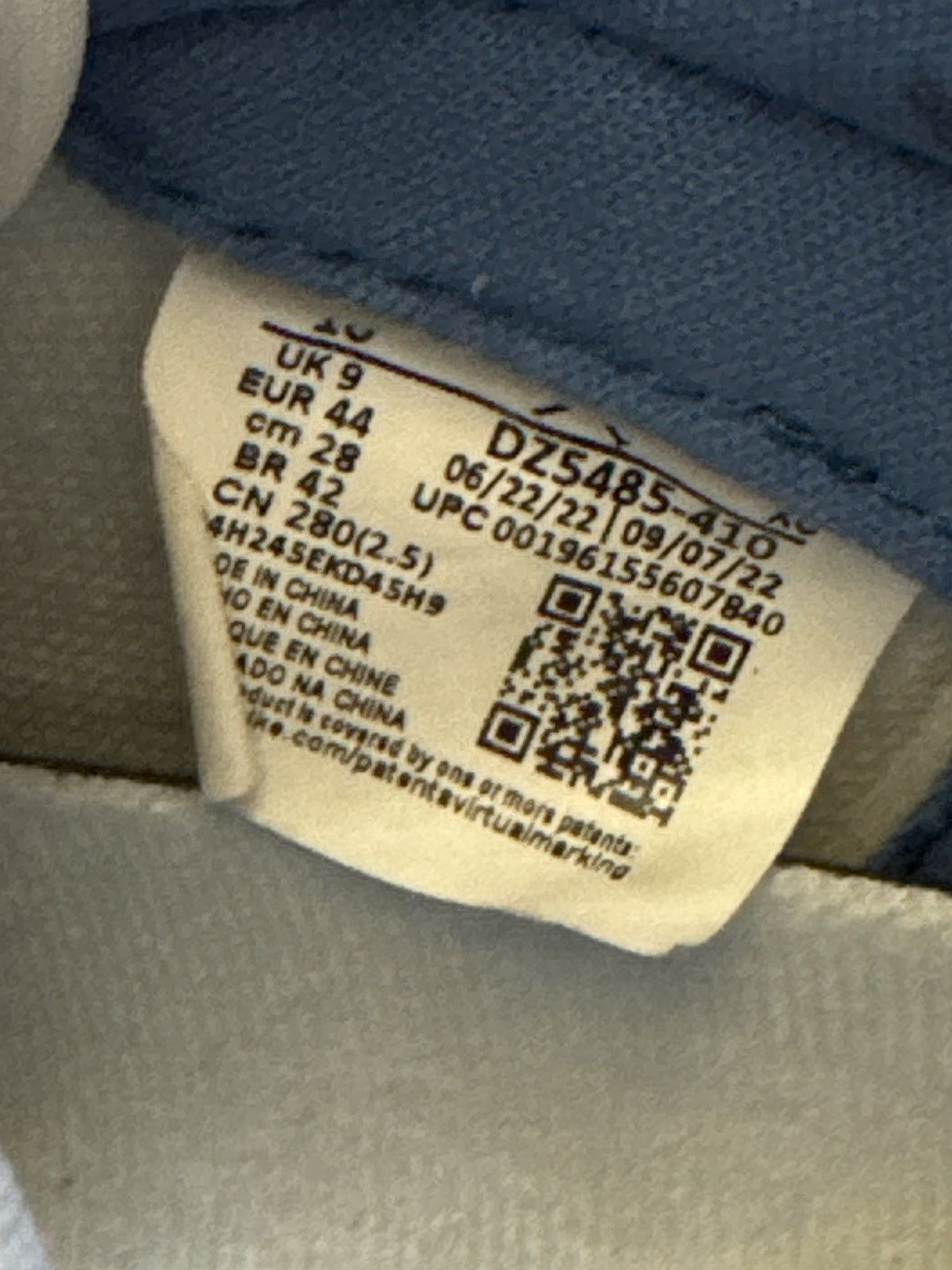 Jordan Brand × Nike Jordan 1 True Blue Retro High OG Size US 10 / EU 43 - 8 Thumbnail