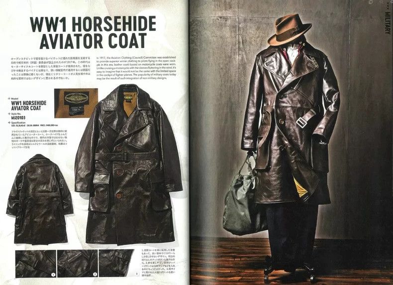 The Real McCoy's The Real McCoys s Reproduction WWI Horsehide Flight Coat, Size US M / EU 48-50 / 2 - 7 Thumbnail