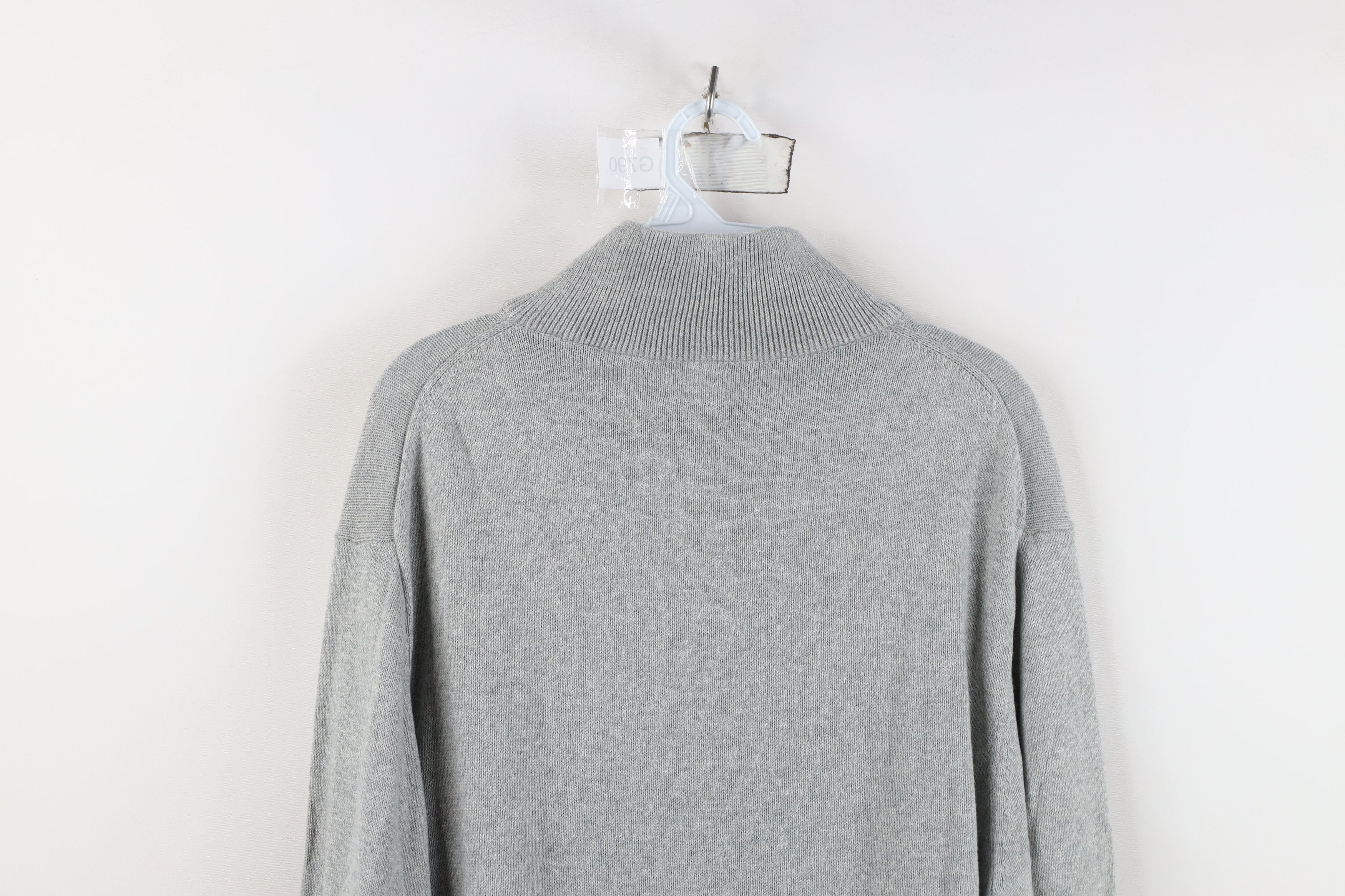 J.Crew New J Crew Cotton Ribbed Knit Half Zip Pullover Sweater Gray Size US XXL / EU 58 / 5 - 12 Thumbnail