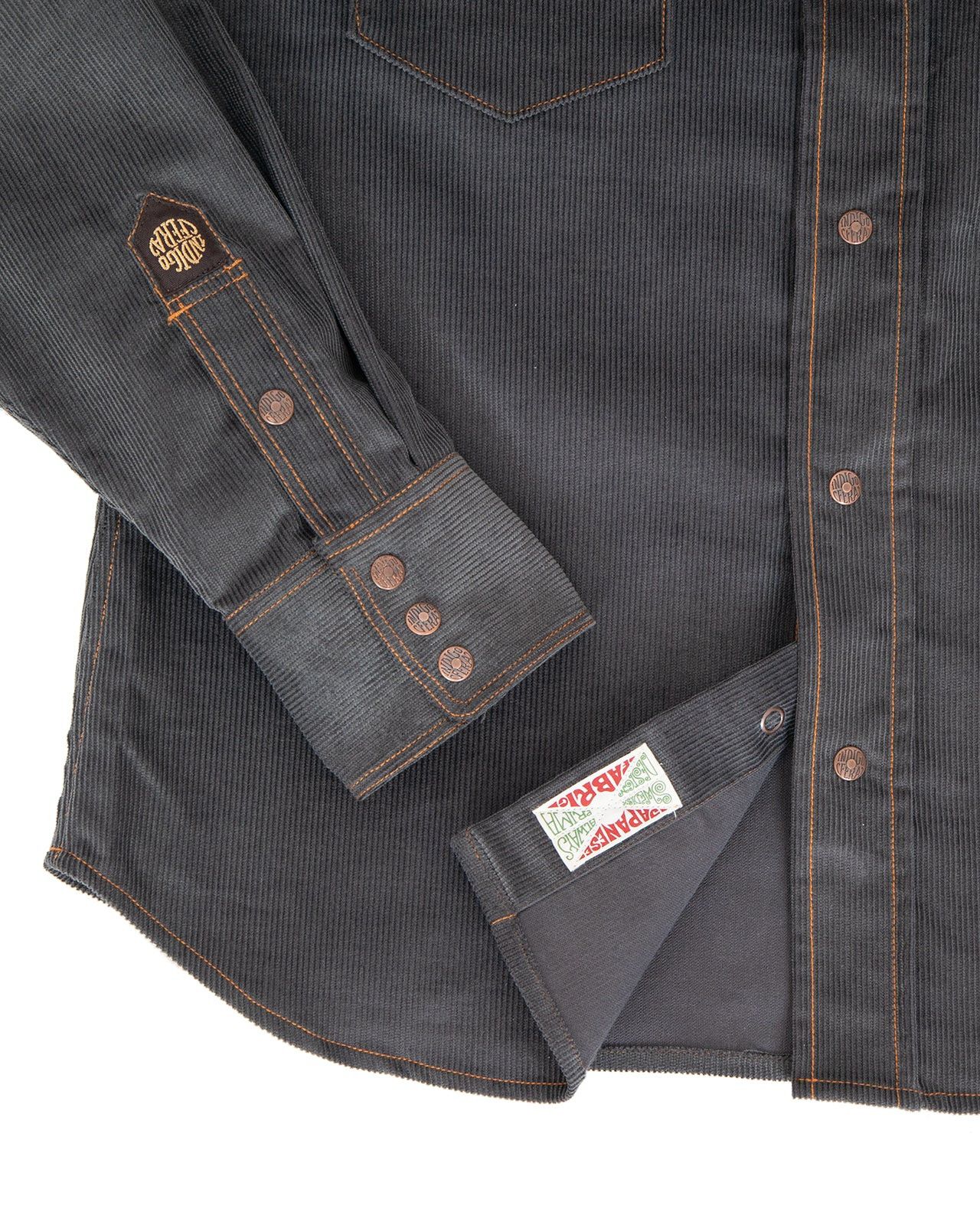 Designer × Indigofera Indigofera Ryman Corduroy Shirt - Steel Grey Size US L / EU 52-54 / 3 - 3 Thumbnail