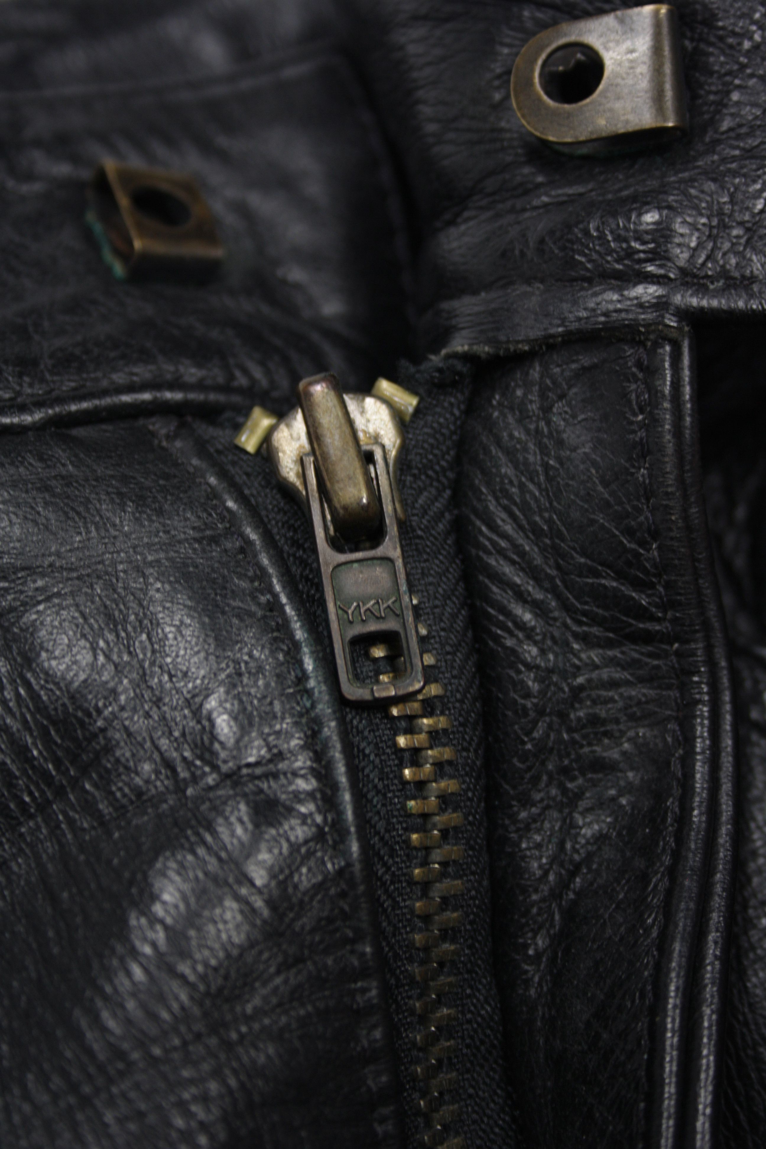 Genuine Leather × Vintage Vintage 90s Biker Riding Genuine Leather Laces Pants Size US 28 / EU 44 - 7 Thumbnail
