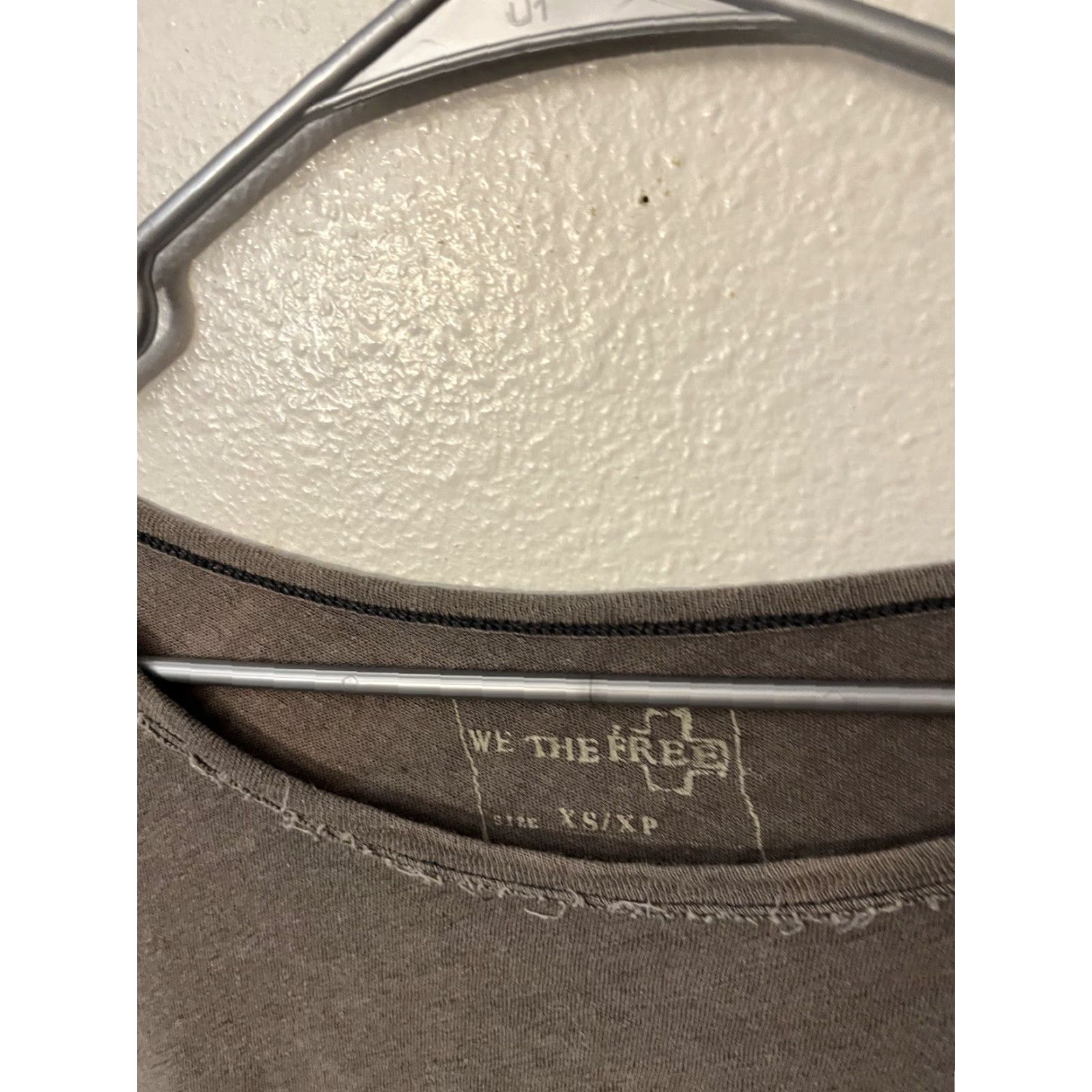 Free People We The Free Brown Knit Short Sleeve Lightweight T-Shirt XS Crop Size XS / US 0-2 / IT 36-38 - 2 Thumbnail