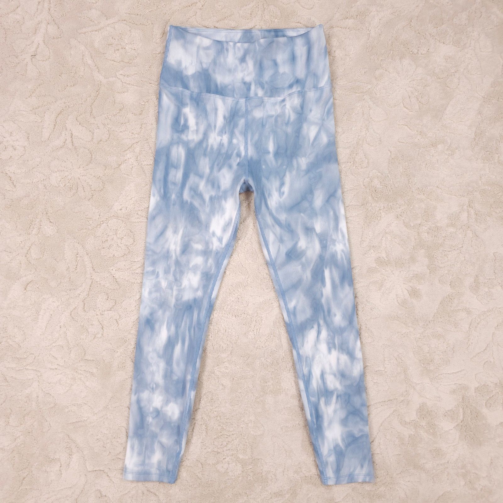 Other Carbon38 Tie Dye Ribbed 7/8 Legging French Navy/White Large Size 34" / US 12 / IT 48 - 2 Thumbnail
