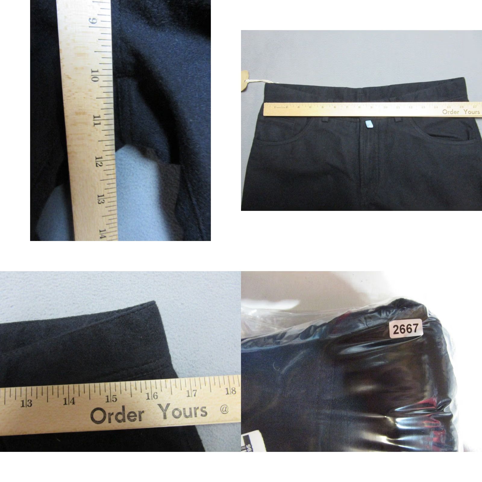 Angelo Nardelli Angelo Nardelli Pants Mens Black 50 Hydro Tweed Business Straight Leg Pockets - & Party Style Size US 32 / EU 48 - 9 Thumbnail