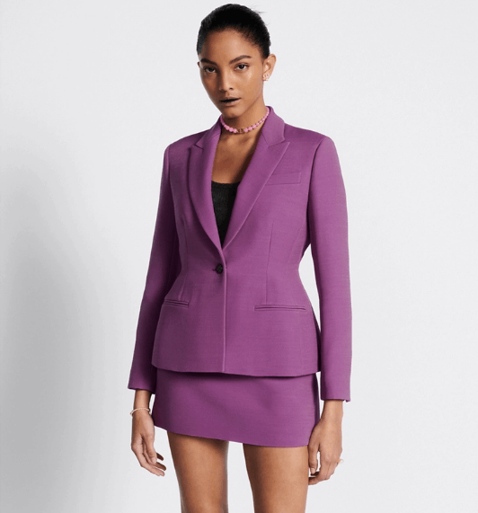 Dior o1w1db11225 421V27 Fitted Jacket in Purple Size S / US 4 / IT 40 - 4 Thumbnail