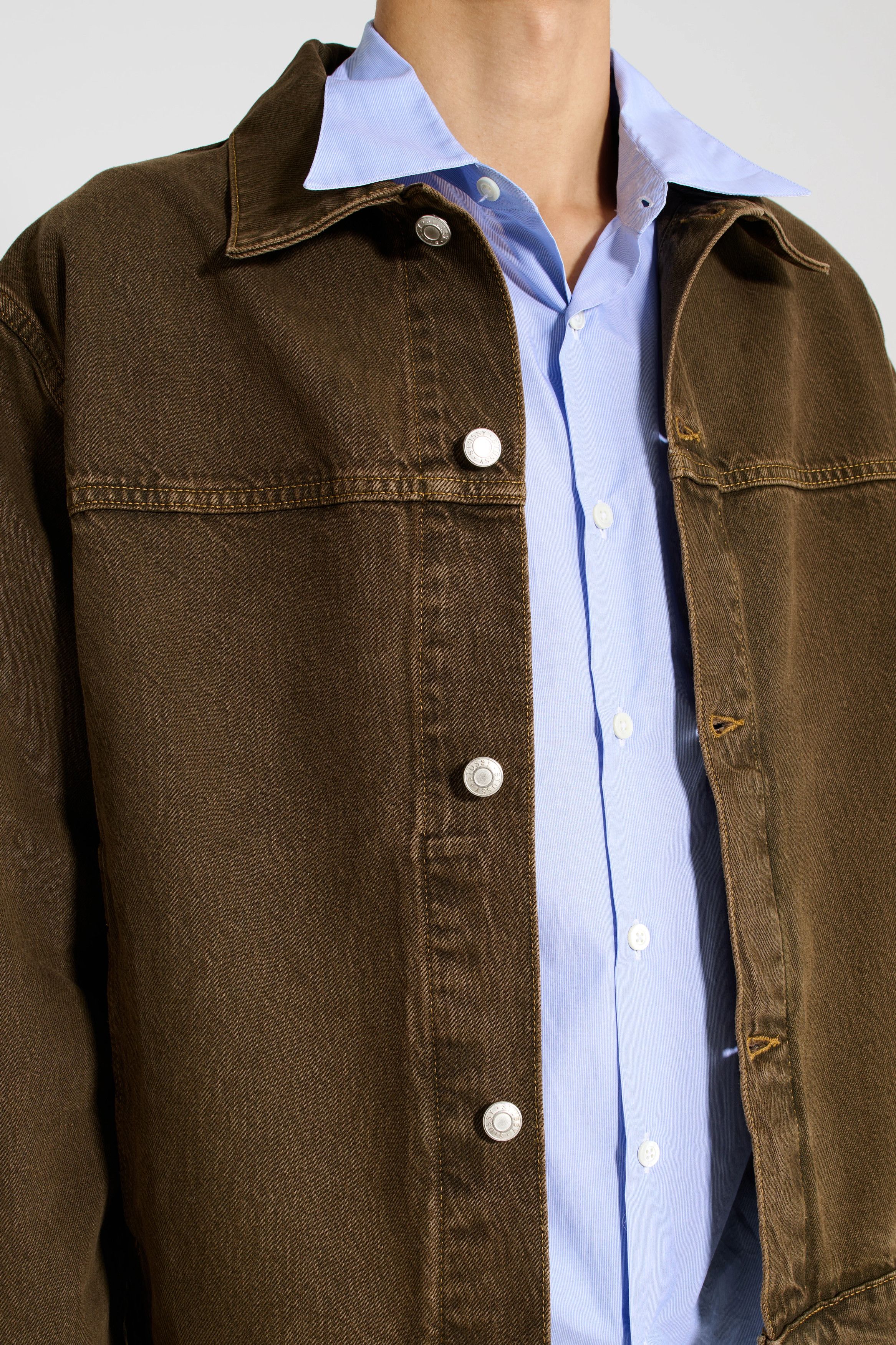 Stussy Trucker Denim Jacket in Mushroom Size US L / EU 52-54 / 3 - 3 Thumbnail