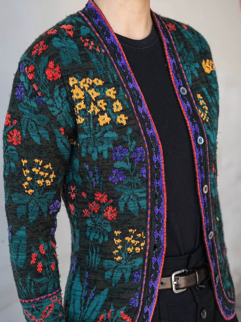 Kenzo KENZO Silk embroidered flowers knit sweater Size M / US 6-8 / IT 42-44 - 6 Thumbnail