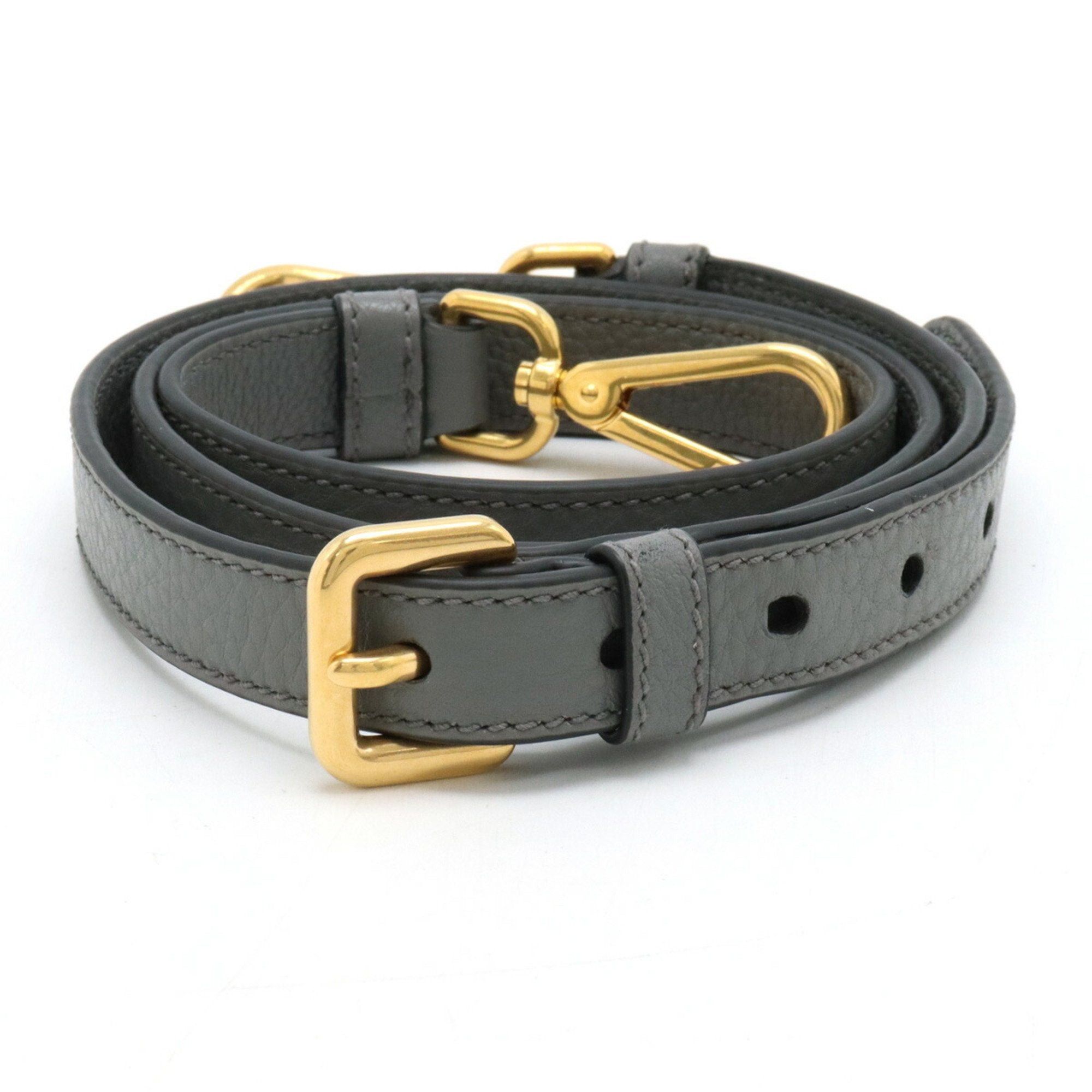image of Prada Shoulder Strap, Only, Leather, Grey, Women's