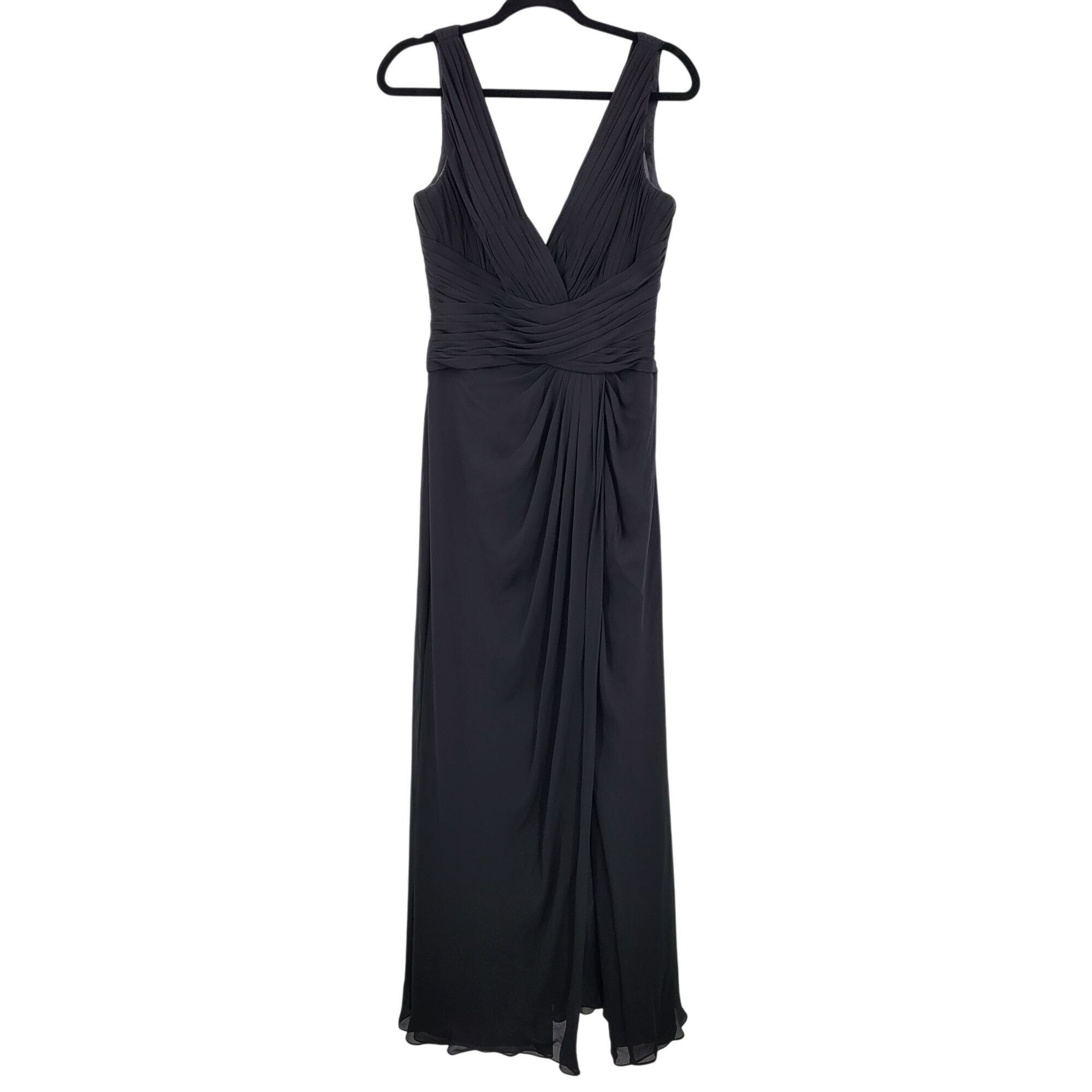 Vintage Vtg Black Pintuck Pleat V-Neck Sleeveless Formal Gown Sz 10 Size L / US 10 / IT 46 - 2 Thumbnail