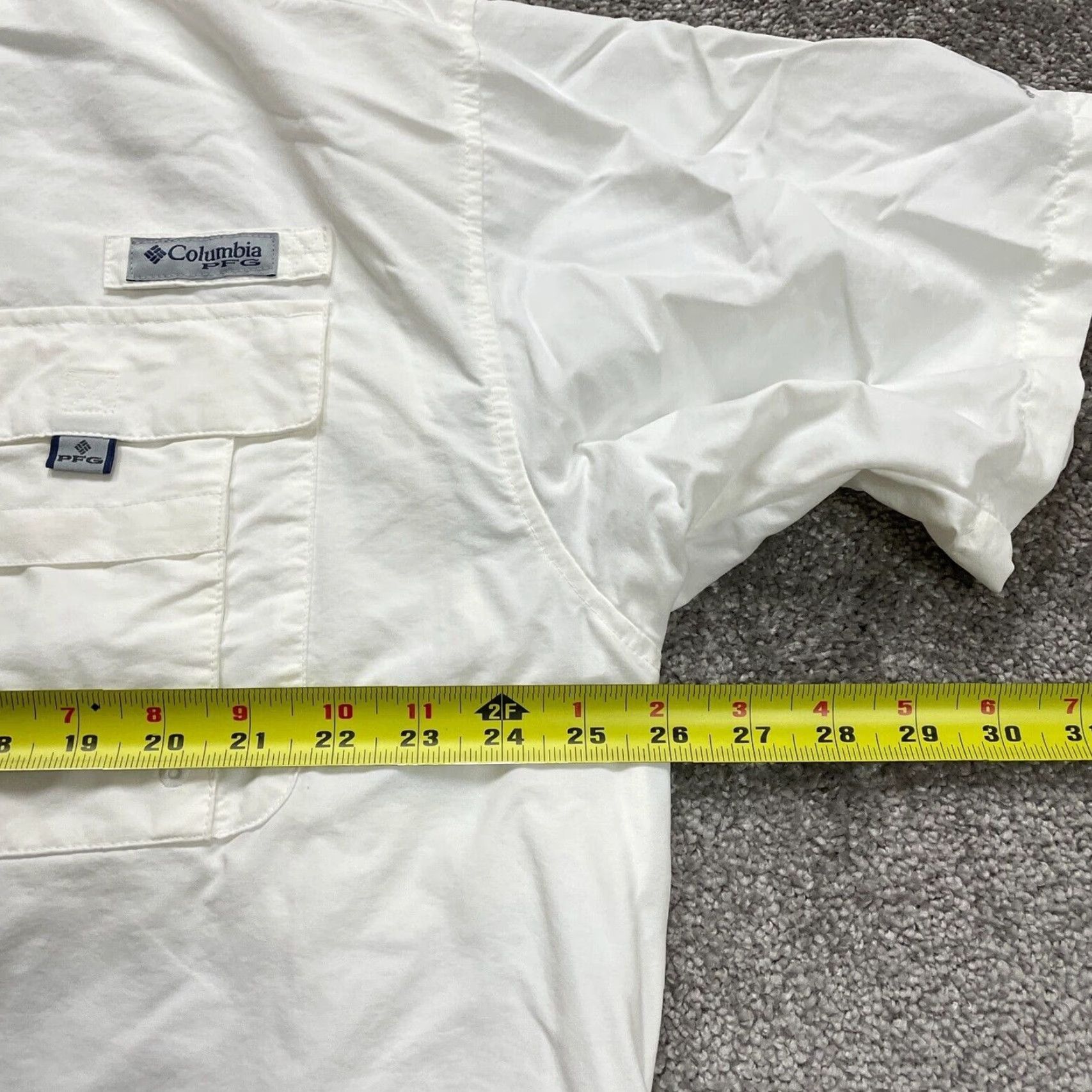 Vintage Columbia PFG Bahama Shirt Men L White Nylon Short Sleeve Button-Down 52 Chest Outdoor Fishing Classic Size US L / EU 52-54 / 3 - 7 Thumbnail
