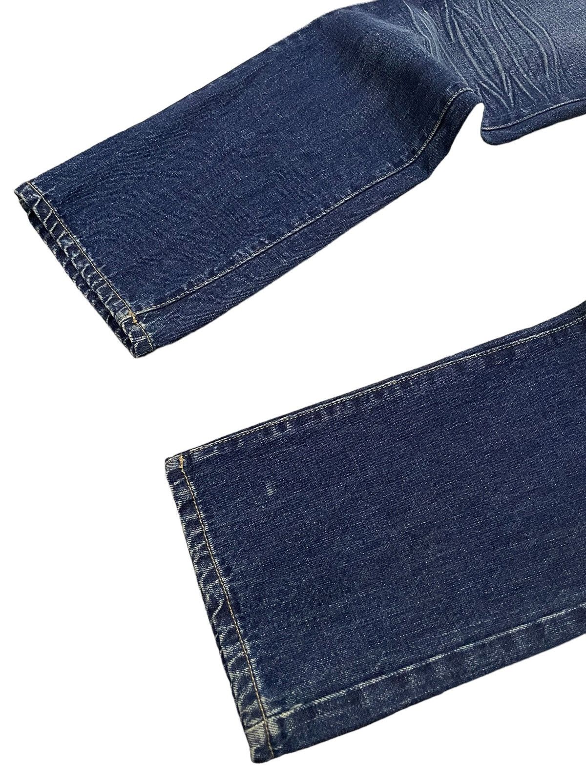 Japanese Brand Designez Japan Asymmetrical illustration Back At Front Jeans Size US 31 - 15 Thumbnail