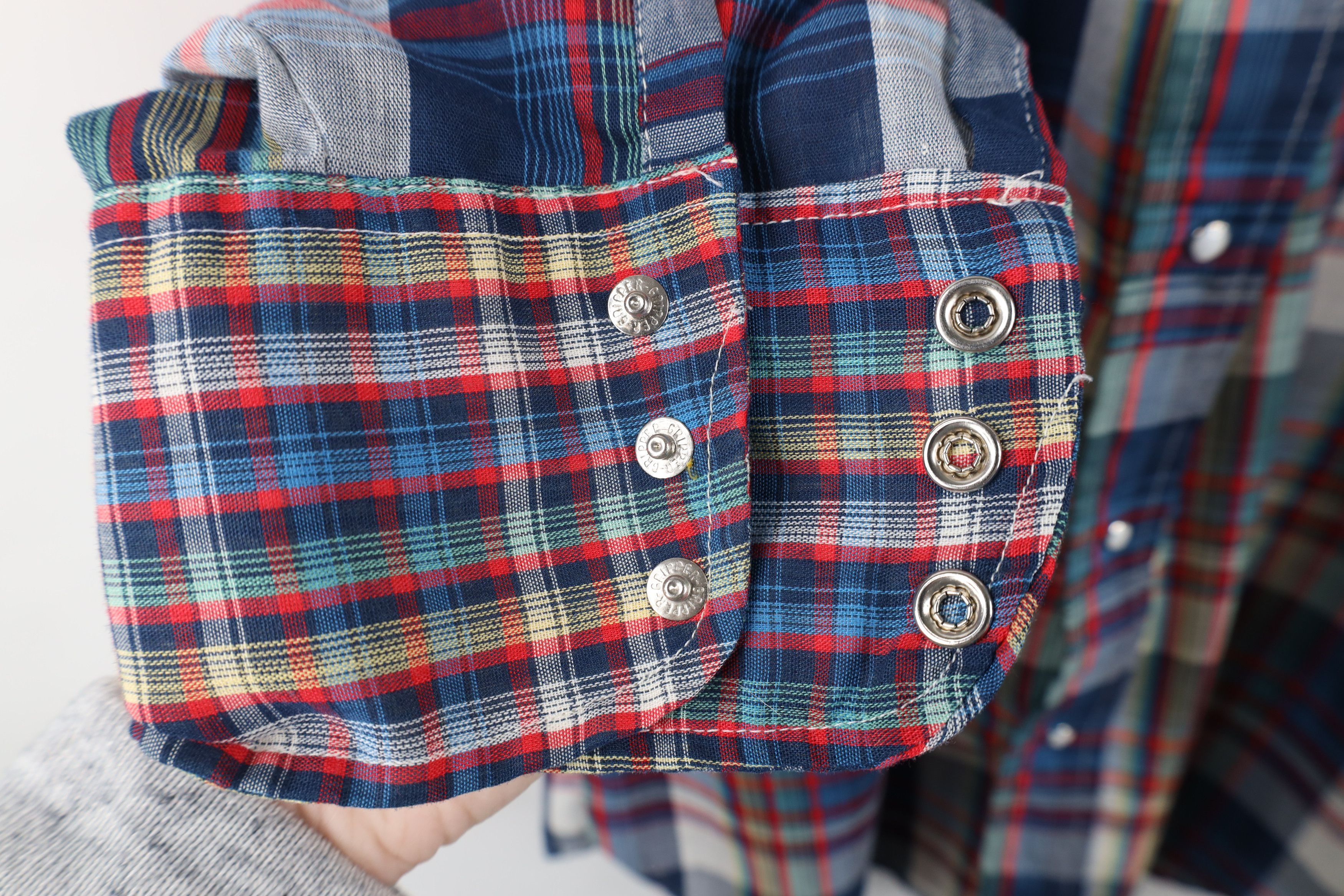 Levi's × Vintage Vintage 70s Levis Western Button Collared Shirt Plaid USA Size US M / EU 48-50 / 2 - 6 Thumbnail