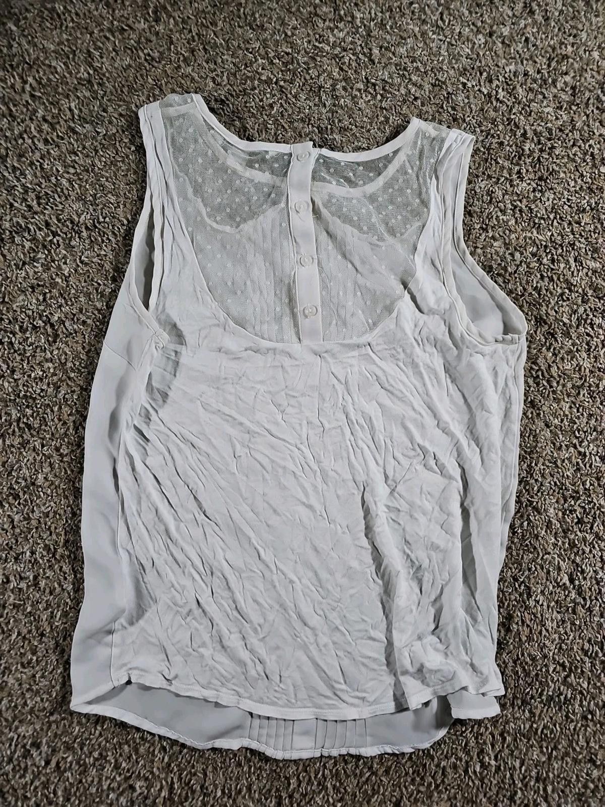 Other LC Lauren Conrad Sleeveless S Tank White Size S / US 4 / IT 40 - 4 Thumbnail