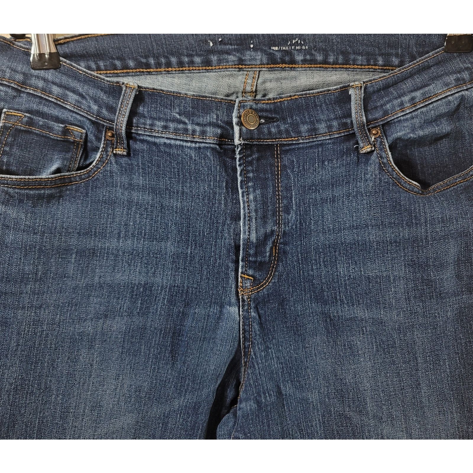 Old Navy Old Navy Blue Rinsed Flat Front Jeans 10 Mid Rise Size 32" / US 10 / IT 46 - 5 Thumbnail