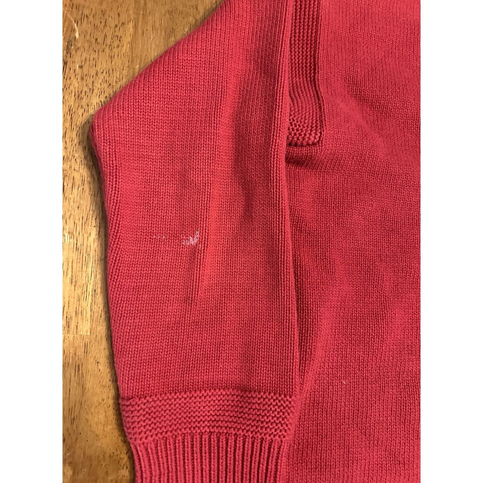 Ralph Lauren Lauren Ralph Lauren Women’s Henley Sweater Red Petite Medium Cotton Knit Size M / US 6-8 / IT 42-44 - 2 Thumbnail
