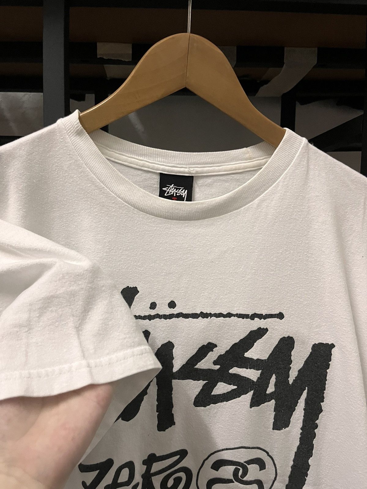 Stussy × Vintage Vintage Stussy Zero White Shirt Size US L / EU 52-54 / 3 - 5 Thumbnail