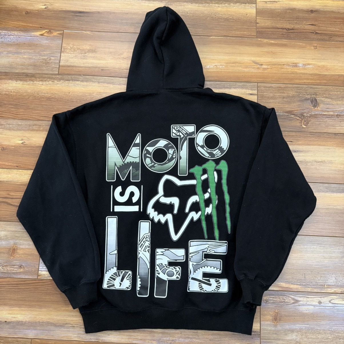 Fox Racing Monster Energy Fox Racing Black Pullover Hoodie Sweatshirt Size US L / EU 52-54 / 3 - 2 Thumbnail