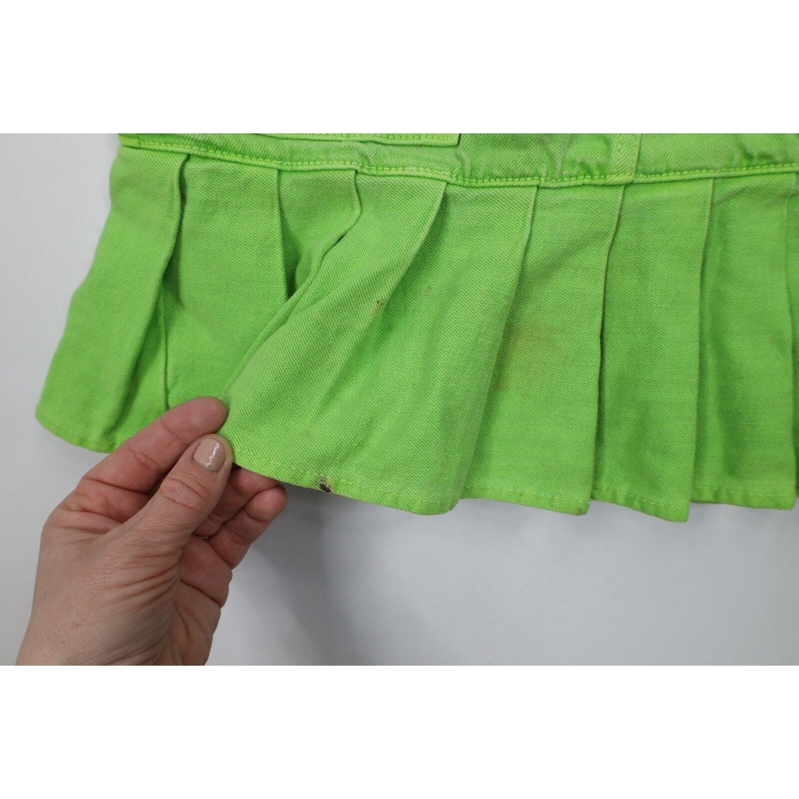 Vintage × Von Dutch Vintage 90s Y2K Von Dutch Babydoll Ruffled Denim Mini Skirt Size 26" / US 2 / IT 38 - 16 Thumbnail