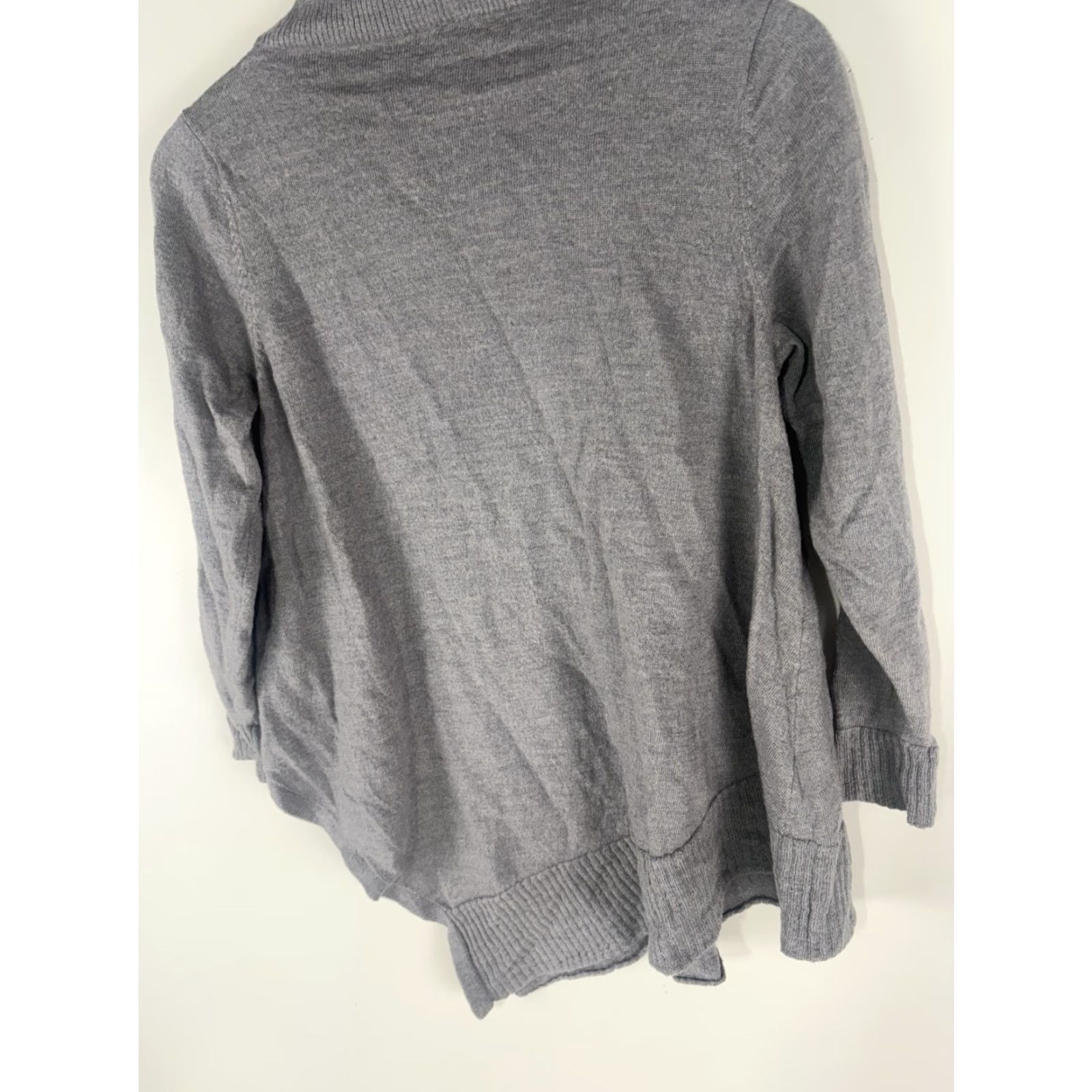 Eileen Fisher Eileen Fisher Women's Pullover Sweater Petite Gray 100% Merino Wool 3/4 Sleeve Turtleneck Fall Winter Size L / US 10 / IT 46 - 6 Thumbnail