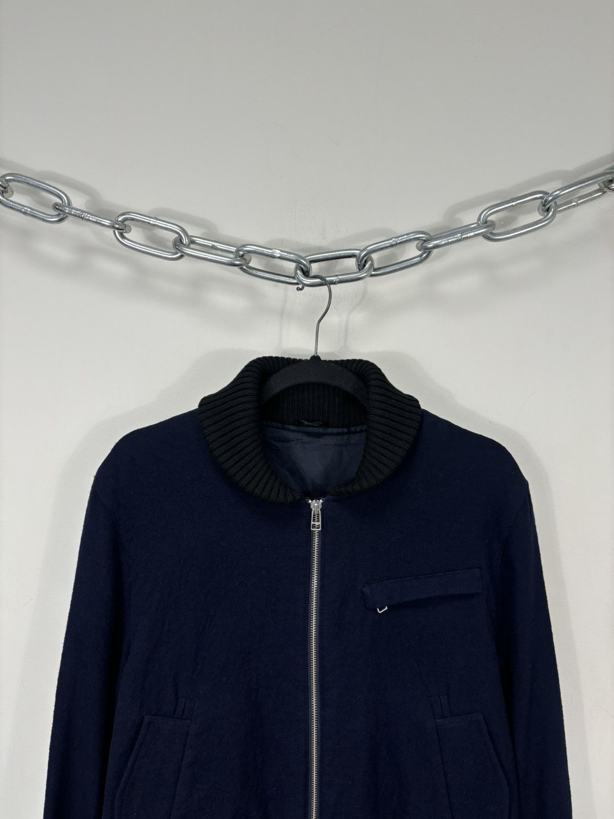 Acne Studios Acne Studios AW07 Vintage Men’s Navy Blue Wool Bomber Jacket Size US M / EU 48-50 / 2 - 4 Thumbnail