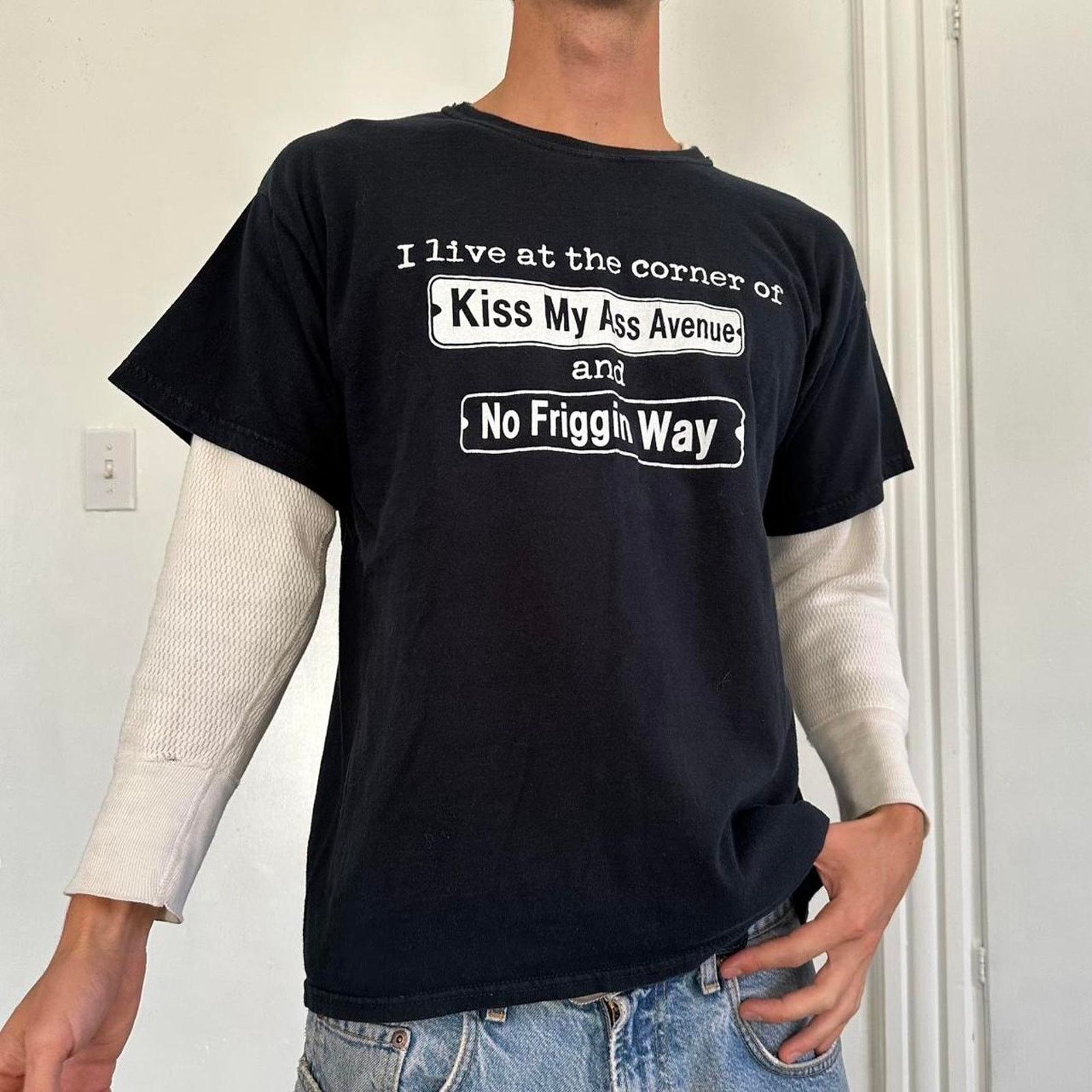 Vintage Vintage 00s Funny Quote Slogan Adult Humor Graphic Tee Size US L / EU 52-54 / 3 - 1 Thumbnail